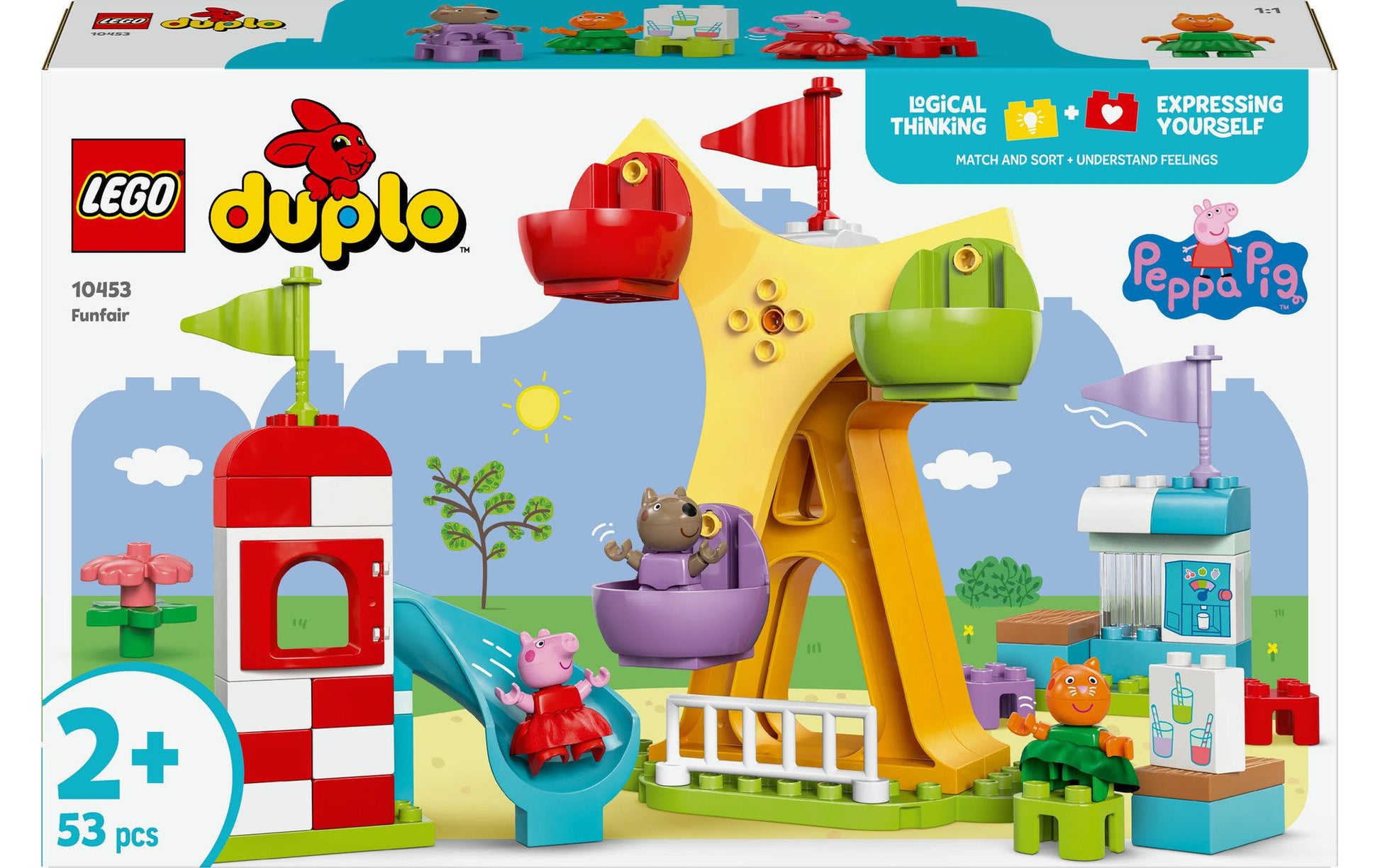 LEGO DUPLO Jahrmarkt – 53-teilig – 28,2×8,8×45,6 cm – ab 2 Jahren