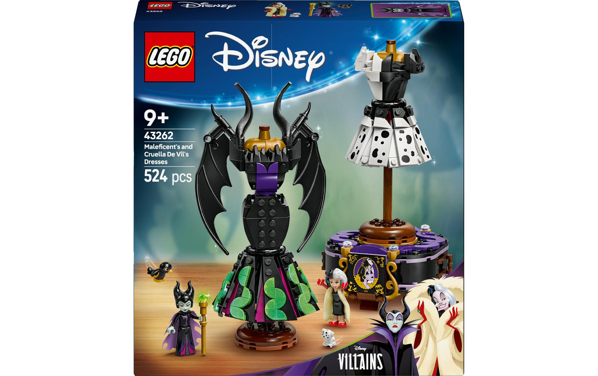 LEGO 3D Puzzle Kleider von Malefiz und Cruella de Vil – 524 Teile – ab 9 Jahren