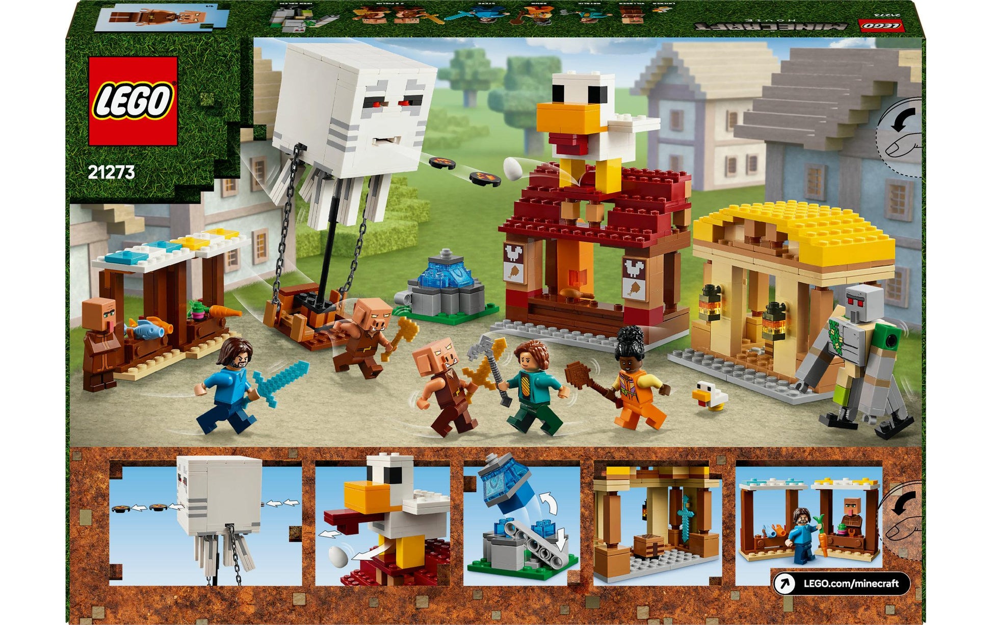 LEGO Baukasten Angriff des Ghast-Ballons – Minecraft – 555-teilig – ab 10 Jahren