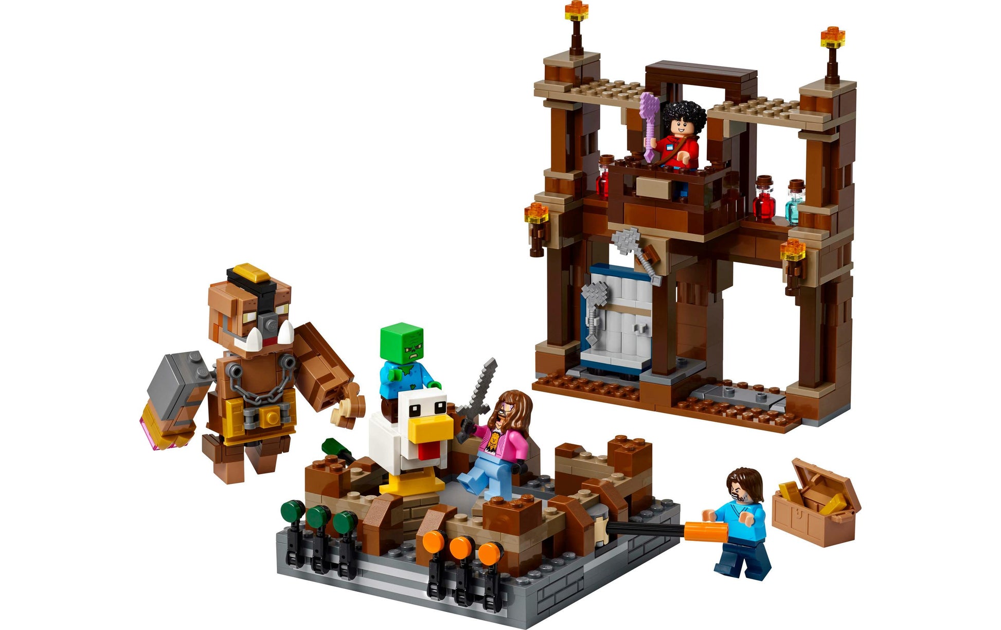 LEGO Minecraft Waldanwesen mit Boxring – 491-teilig – 26,2 × 7,6 × 28,2 cm – ab 10 J.