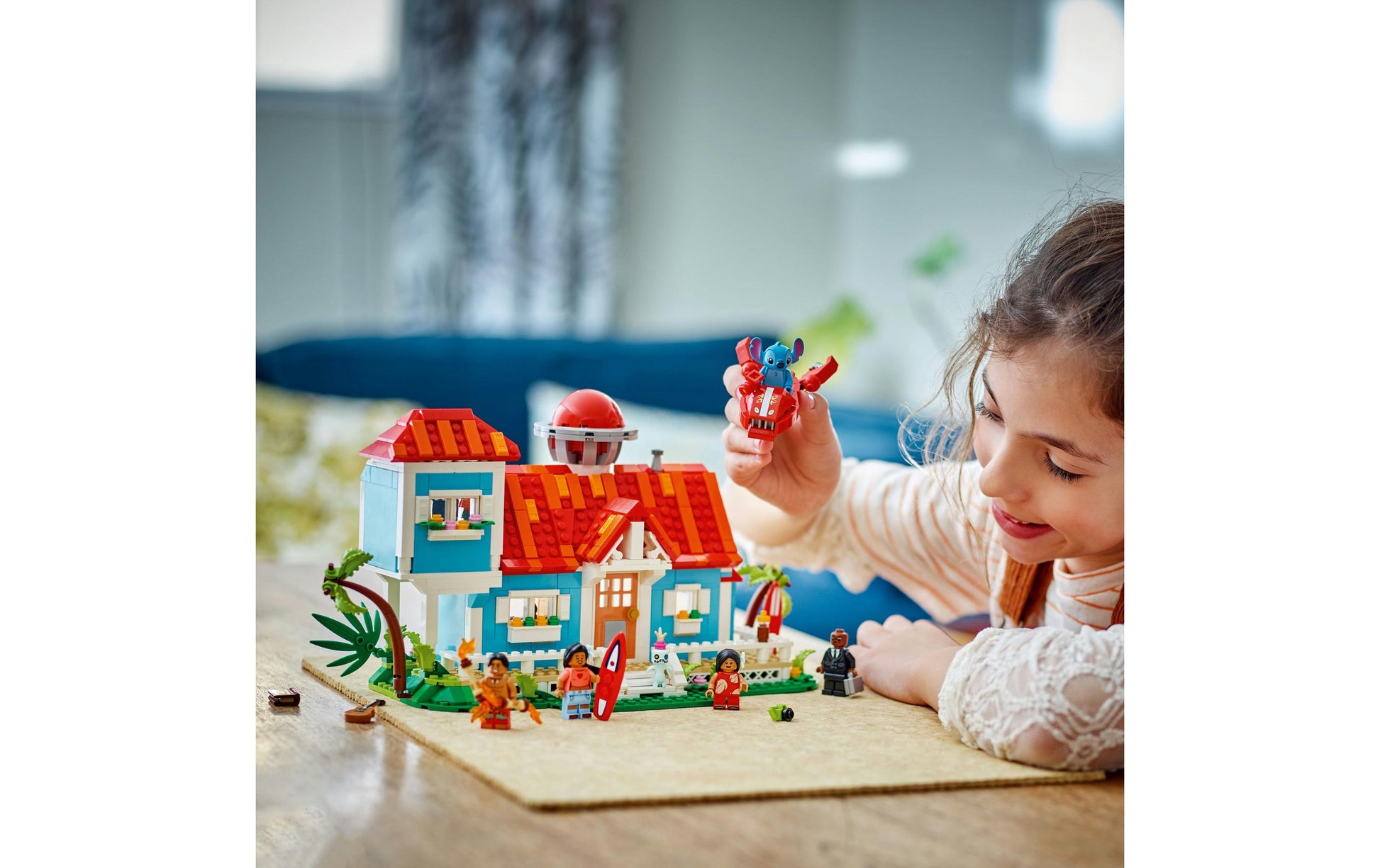 LEGO 3D Puzzle Strandhaus Lilo & Stitch – 834-teilig – 26,2 × 7,1 × 38,2 cm – ab 9 Jahren