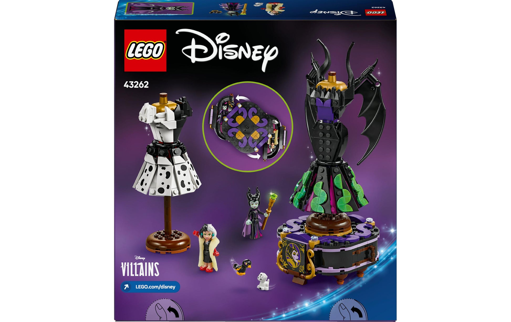 LEGO 3D Puzzle Kleider von Malefiz und Cruella de Vil – 524 Teile – ab 9 Jahren