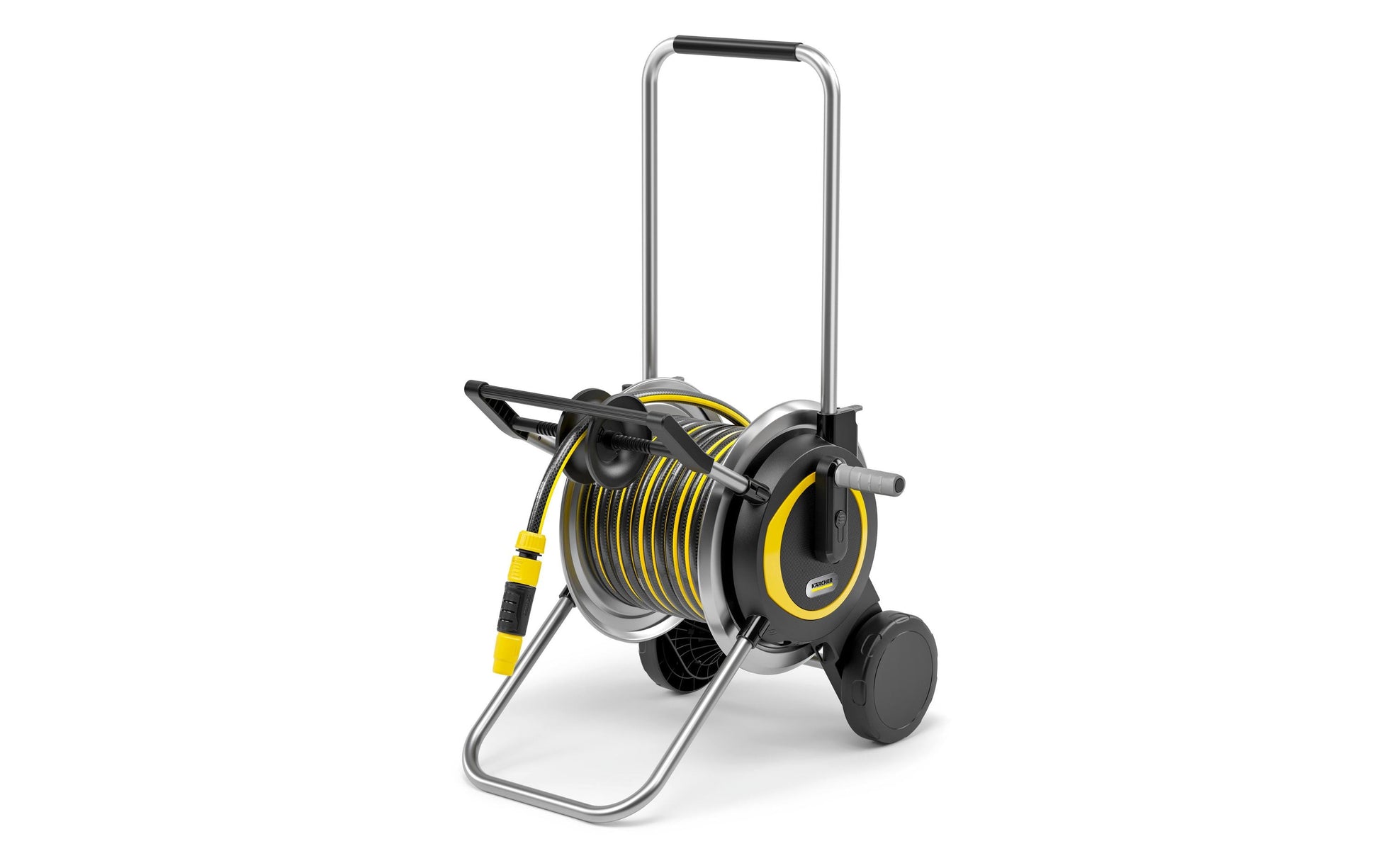 Kärcher Schlauchwagen HT 5.20 M Set – 20 m Schlauch, Metall, Schwarz, Gelb, Aquastop
