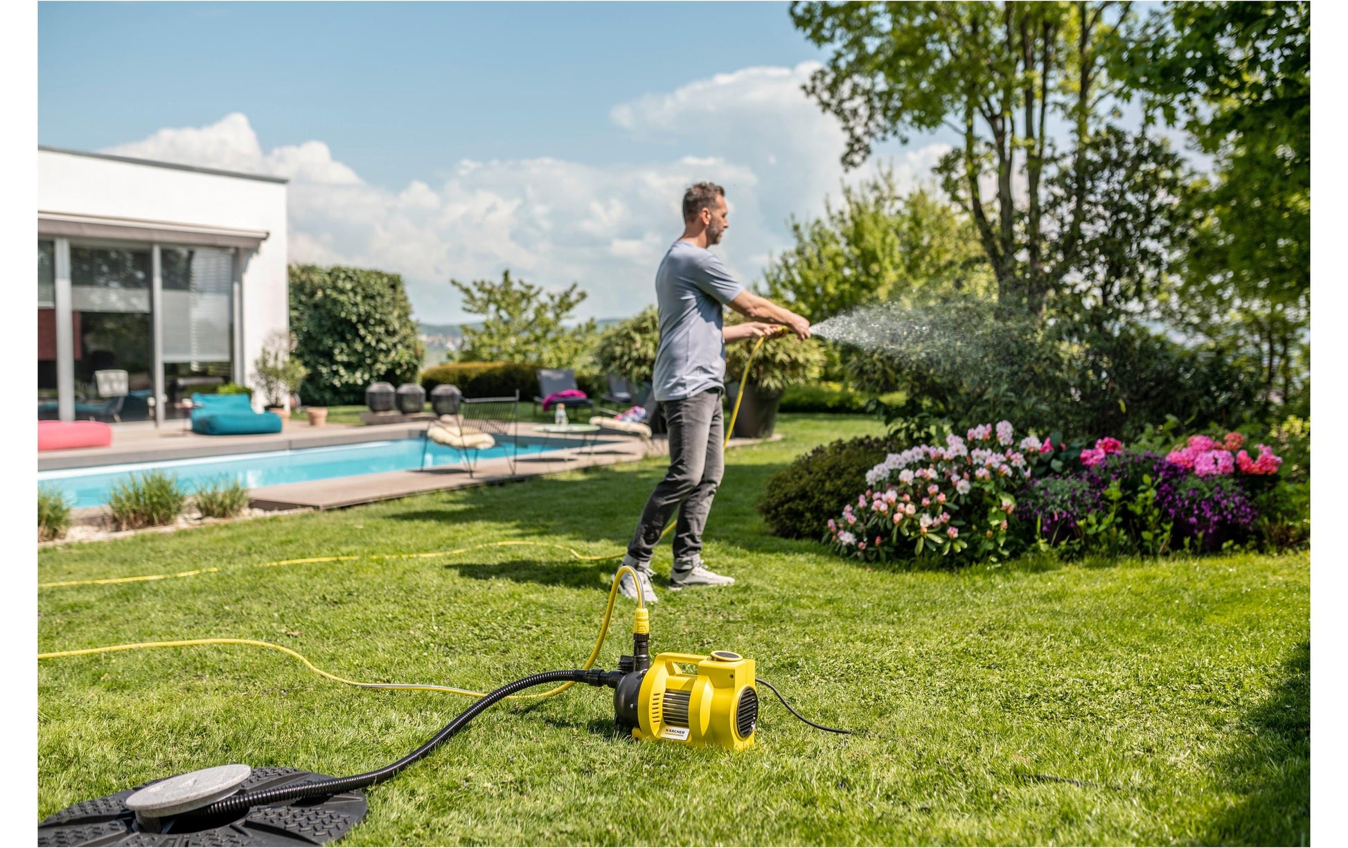 Kärcher Gartenpumpe 372×186×231 mm – für Garten – Schwarz, Gelb – BP 4.500