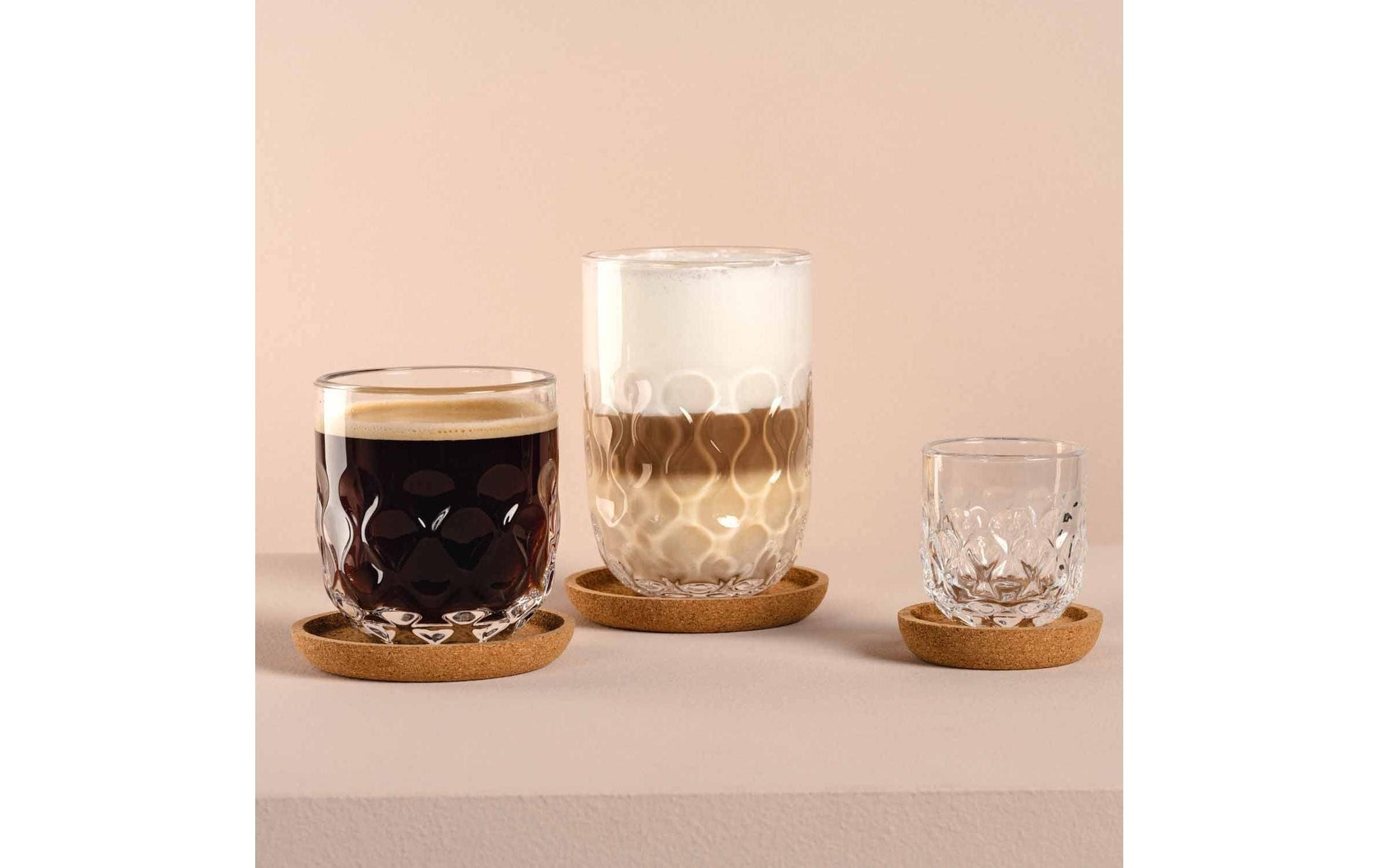 LEONARDO Cappuccinotasse – 2er Set, 220 ml, Ø 8,0 cm, H 9,0 cm, Kalk-Natron-Glas, Transparent