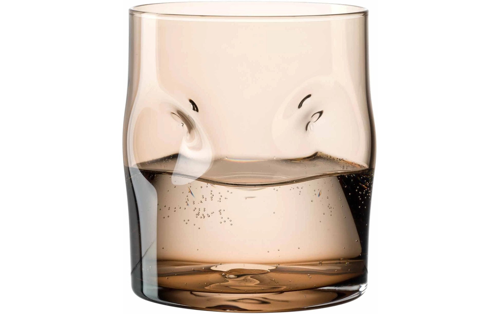 LEONARDO Trinkglas – 0,30 l, Glas, Braun, spülmaschinenbeständig, 4 Stück