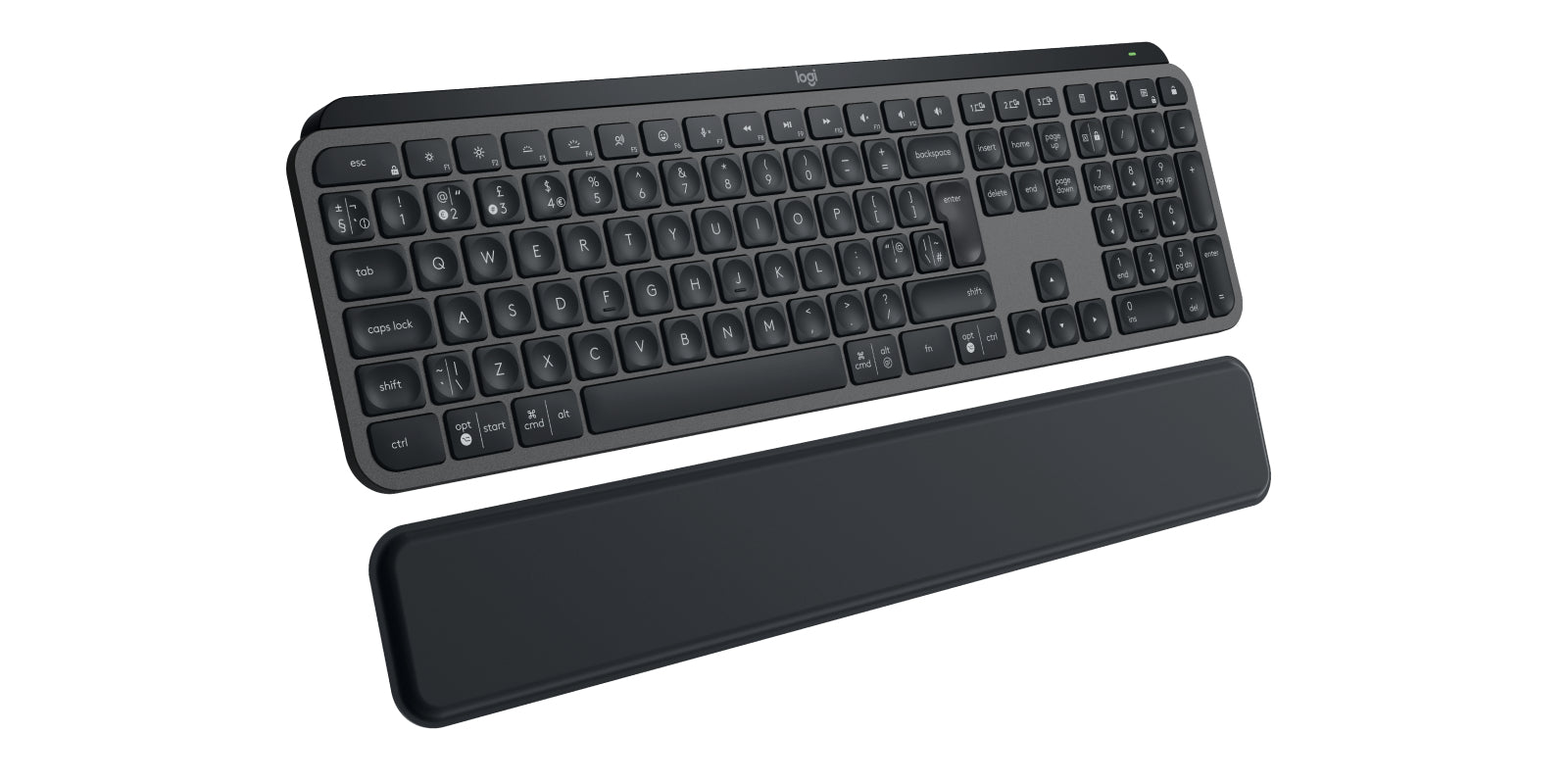 Logitech MX Keys S – Tastatur – Scherenmechanik – Bluetooth & 2,4 GHz (Logi Bolt USB‑A) – QWERTY (UK‑INT) – beleuchtet