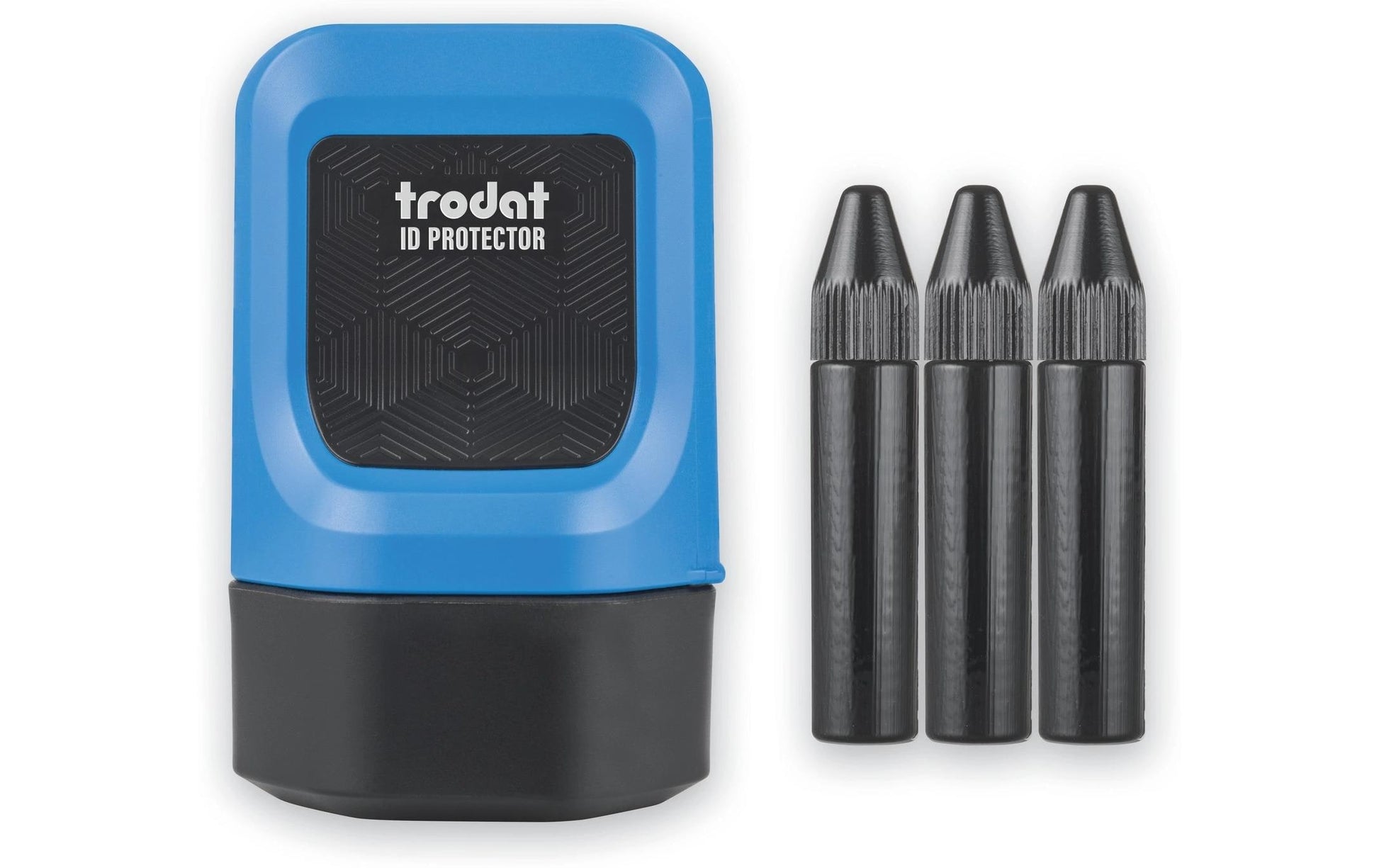 Trodat ID Protector – Tintenrollstempel (Datenmaskierer), Farbe Blau