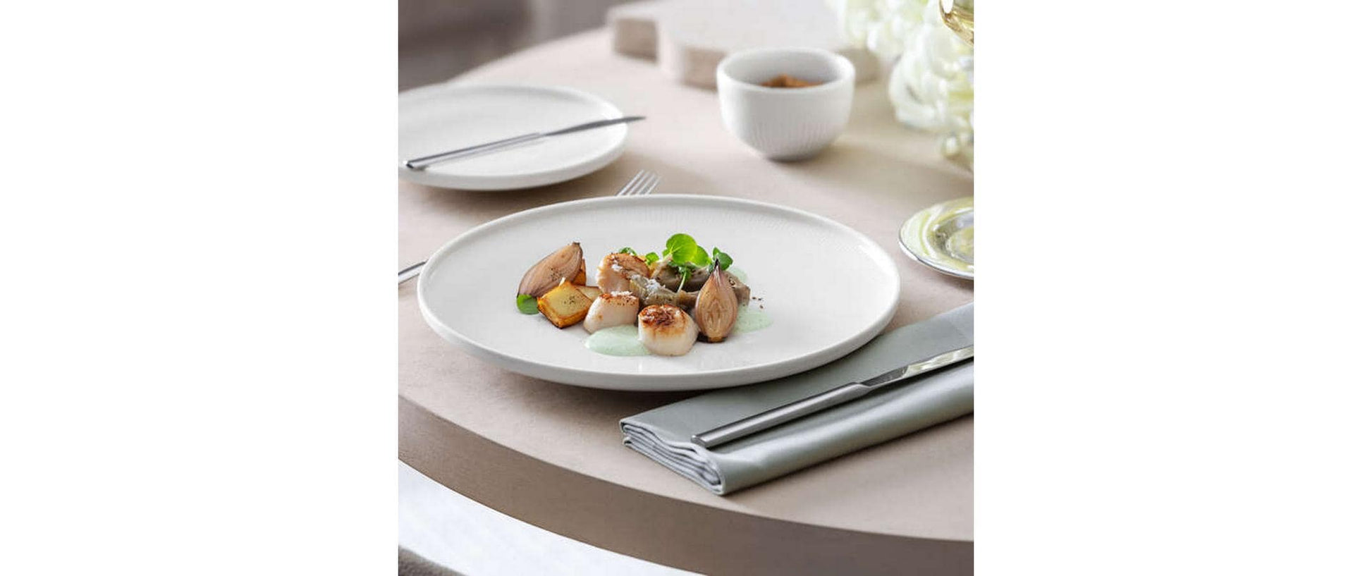 Villeroy & Boch Afina Speiseteller – Porzellan, weiss, Ø 27,2 cm, mikrowellengeeignet, spülmaschinenbeständig