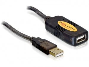 DeLOCK USB-A Verlängerungskabel (Stecker auf Buchse) – USB 2.0 (480 Mbit/s) – 5 m – Schwarz