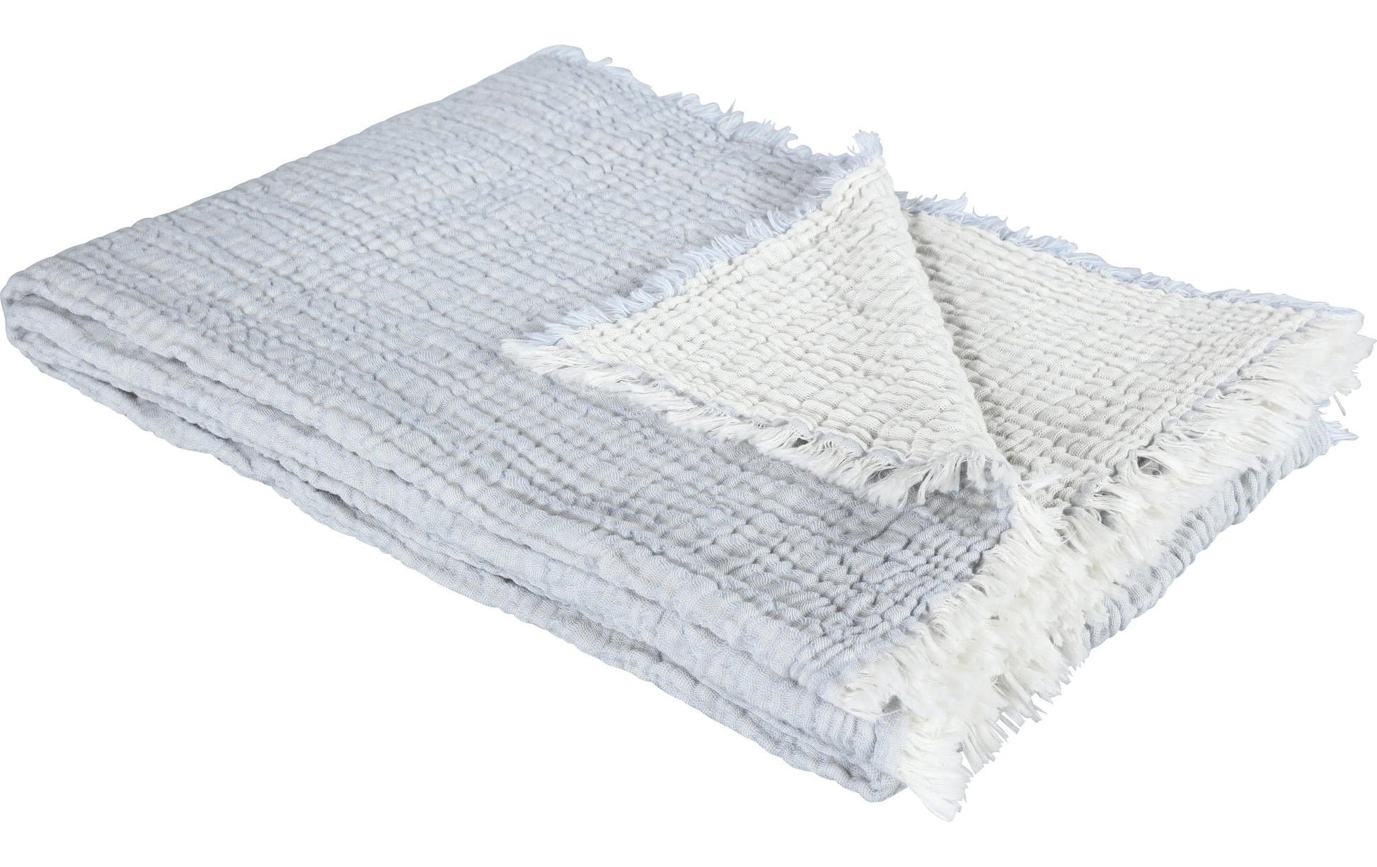 Eskimo Wohndecke Artemis – 140 × 210 cm, Baumwolle, Himmelblau