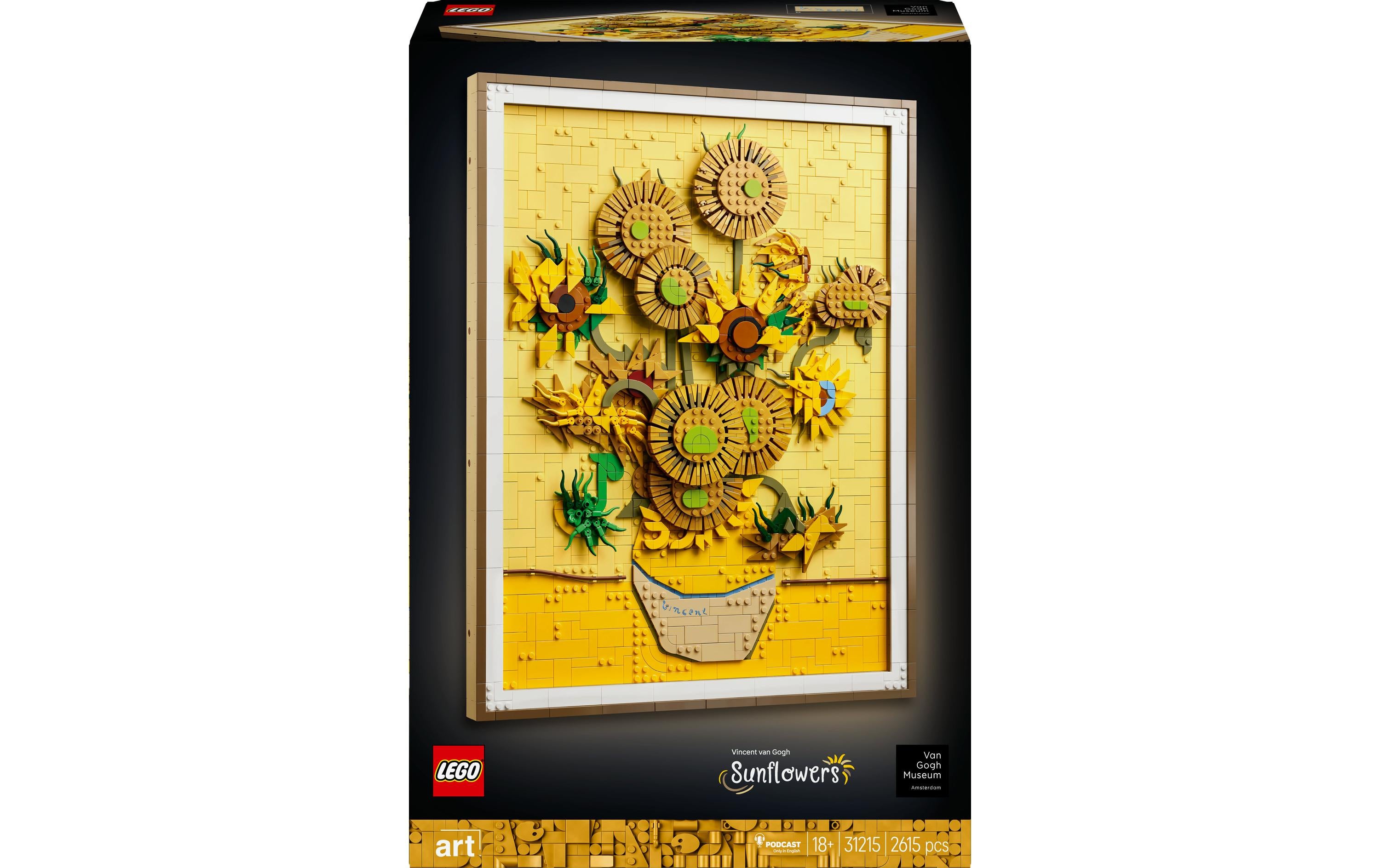 LEGO Vincent van Gogh Puzzle – Sonnenblumen – 2615 Teile – 55,5×13,2 cm – ab 18 Jahren
