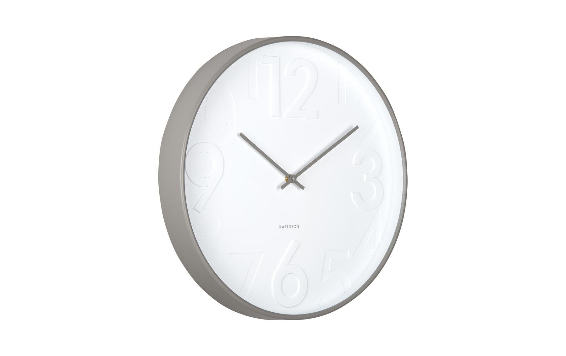Karlsson Wanduhr Ayuno – Ø 40 cm, dunkelgrau, Kunststoff