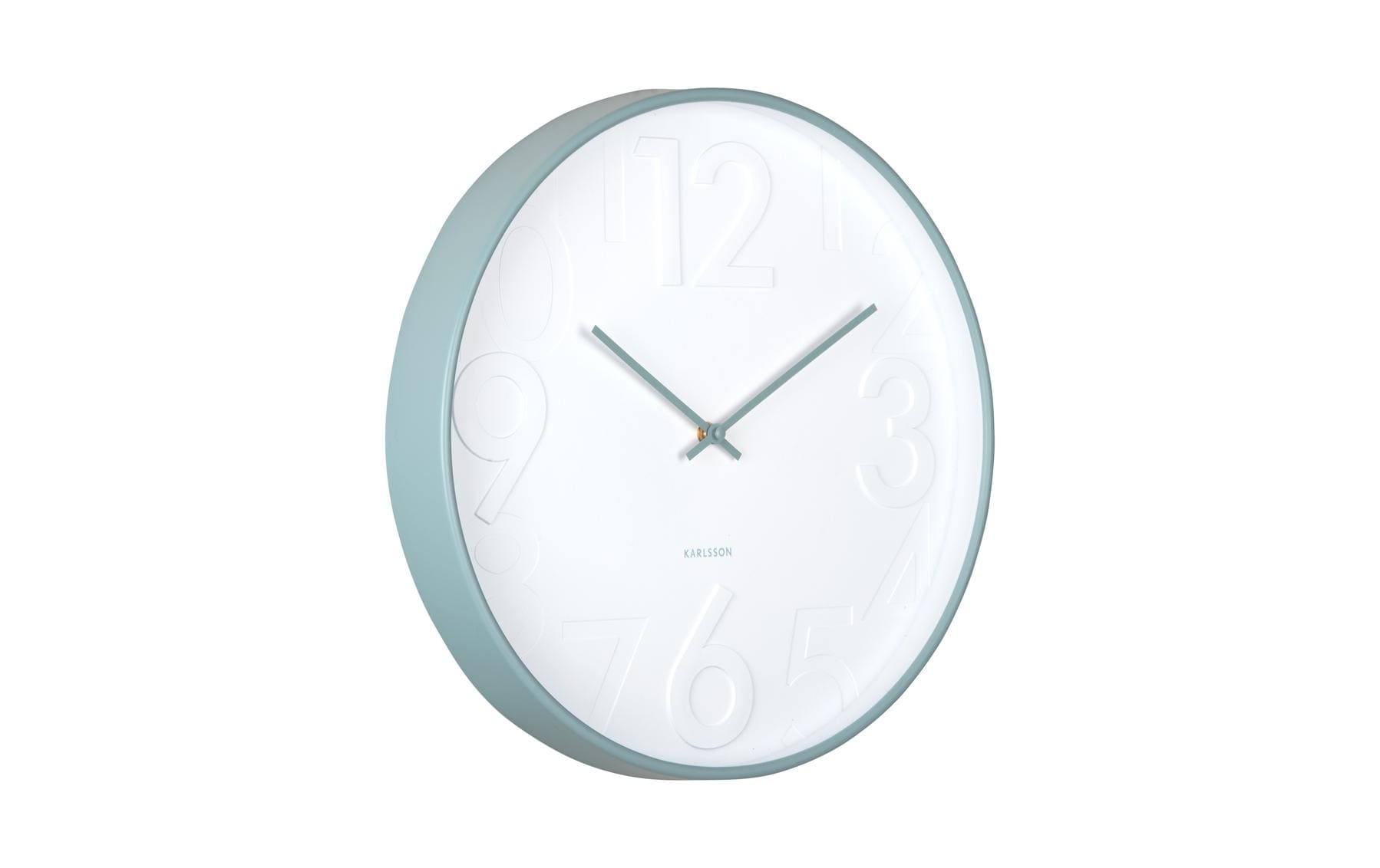Karlsson Wanduhr Ayuno – Ø 40 cm, blau, Kunststoff