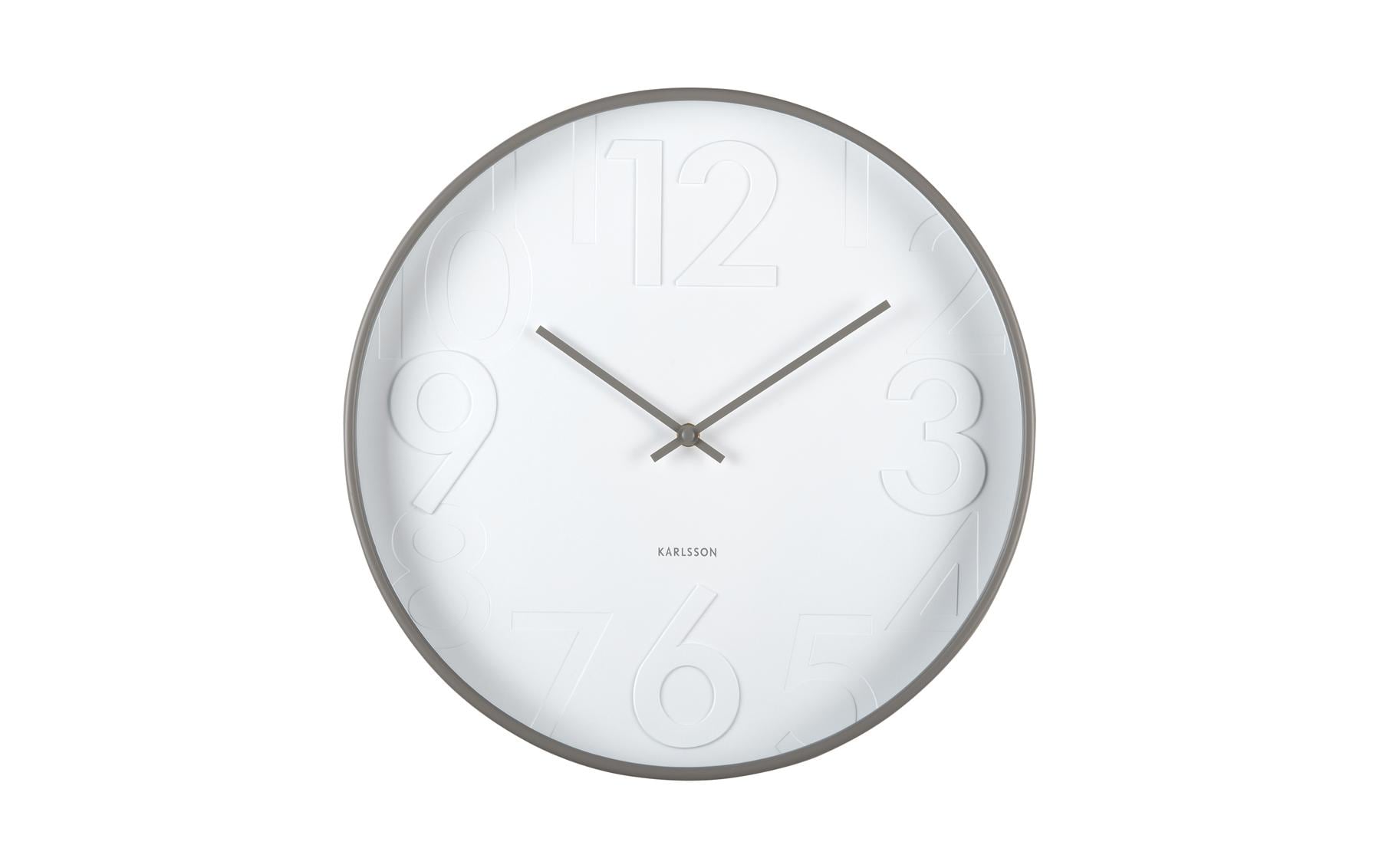 Karlsson Wanduhr Ayuno – Ø 40 cm, dunkelgrau, Kunststoff