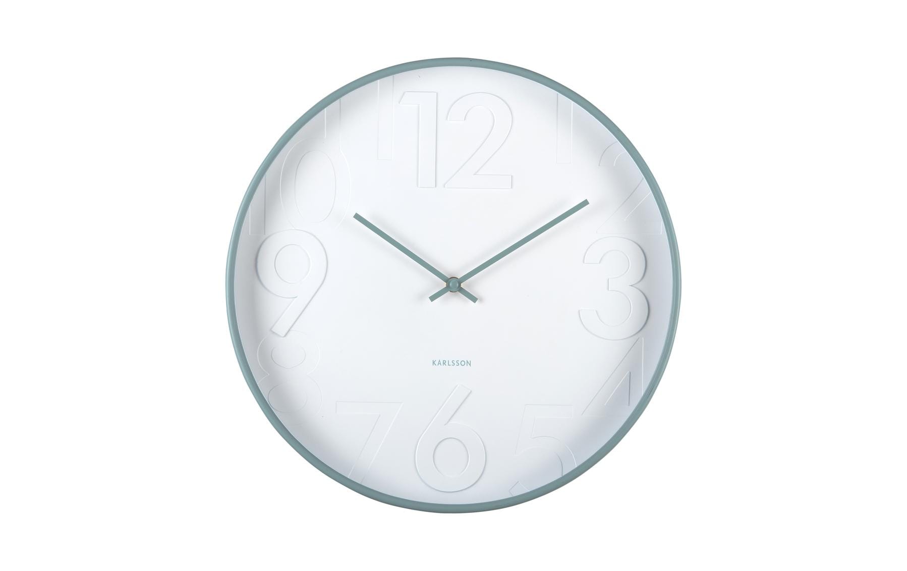 Karlsson Wanduhr Ayuno – Ø 40 cm, blau, Kunststoff