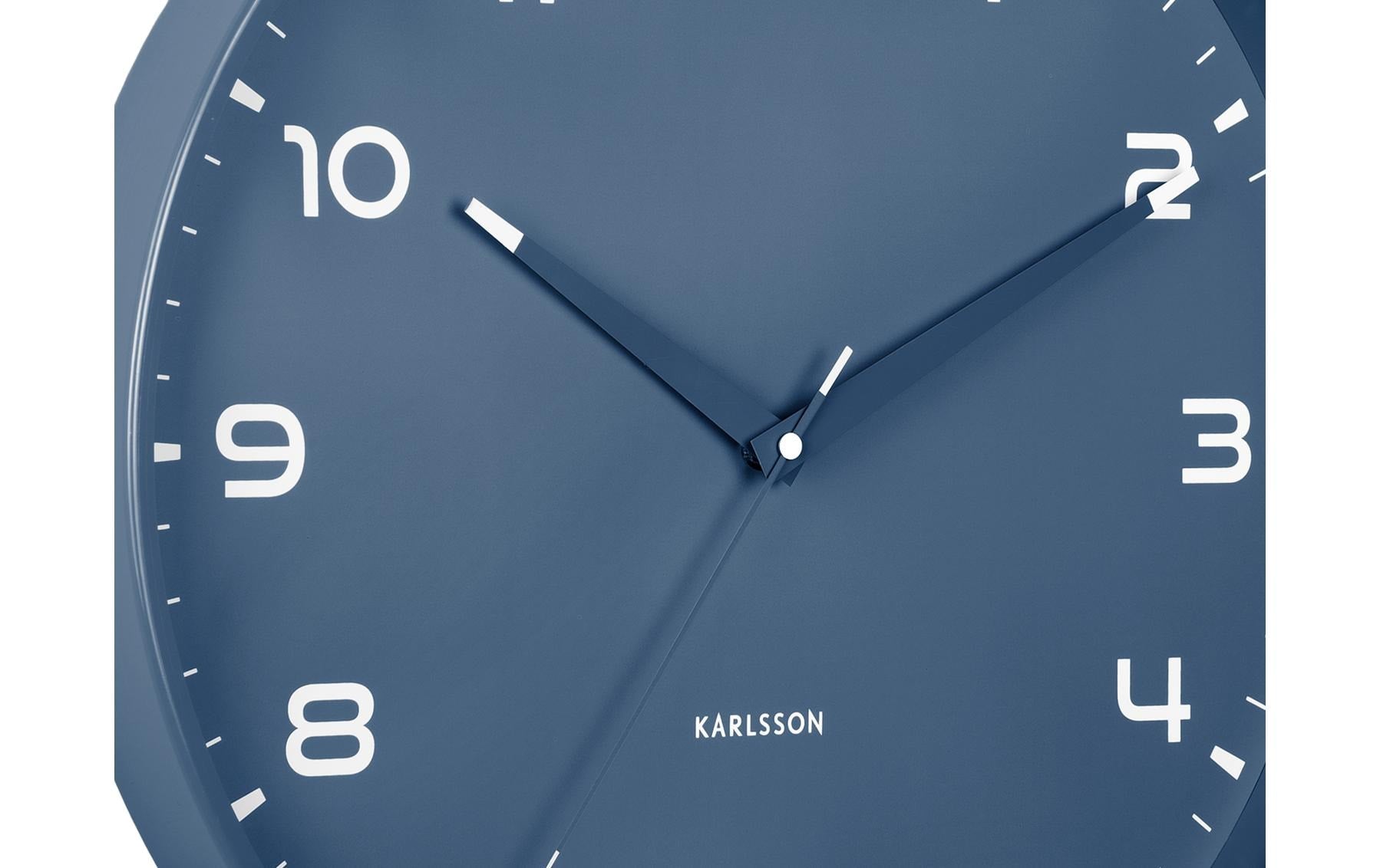 Karlsson Wanduhr Orgullo, Blau, Aluminium