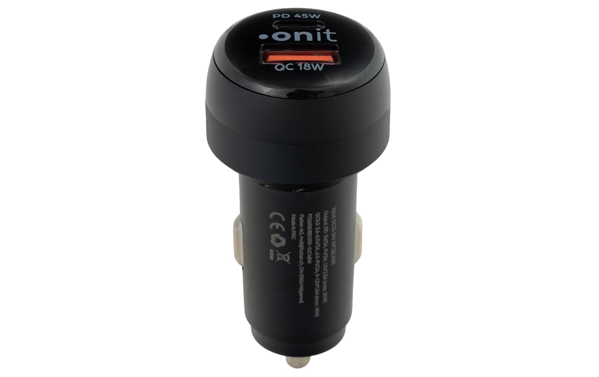 ONIT F02659 Auto-Ladegerät 63 W – USB-C×1, USB-A×1 – PD 3.0, QC 3.0 – für 12–24 V Auto/LKW