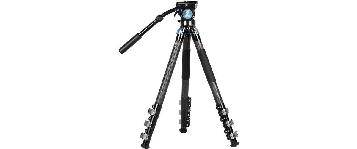 Sirui L-324F+VH-10 Stativ – bis 145 cm – 18 kg Traglast – Carbon, Schwarz