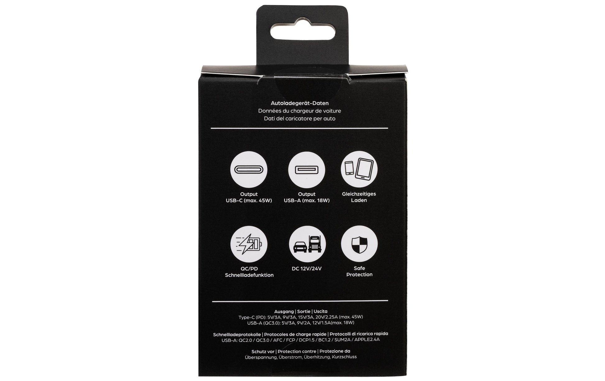ONIT F02659 Auto-Ladegerät 63 W – USB-C×1, USB-A×1 – PD 3.0, QC 3.0 – für 12–24 V Auto/LKW