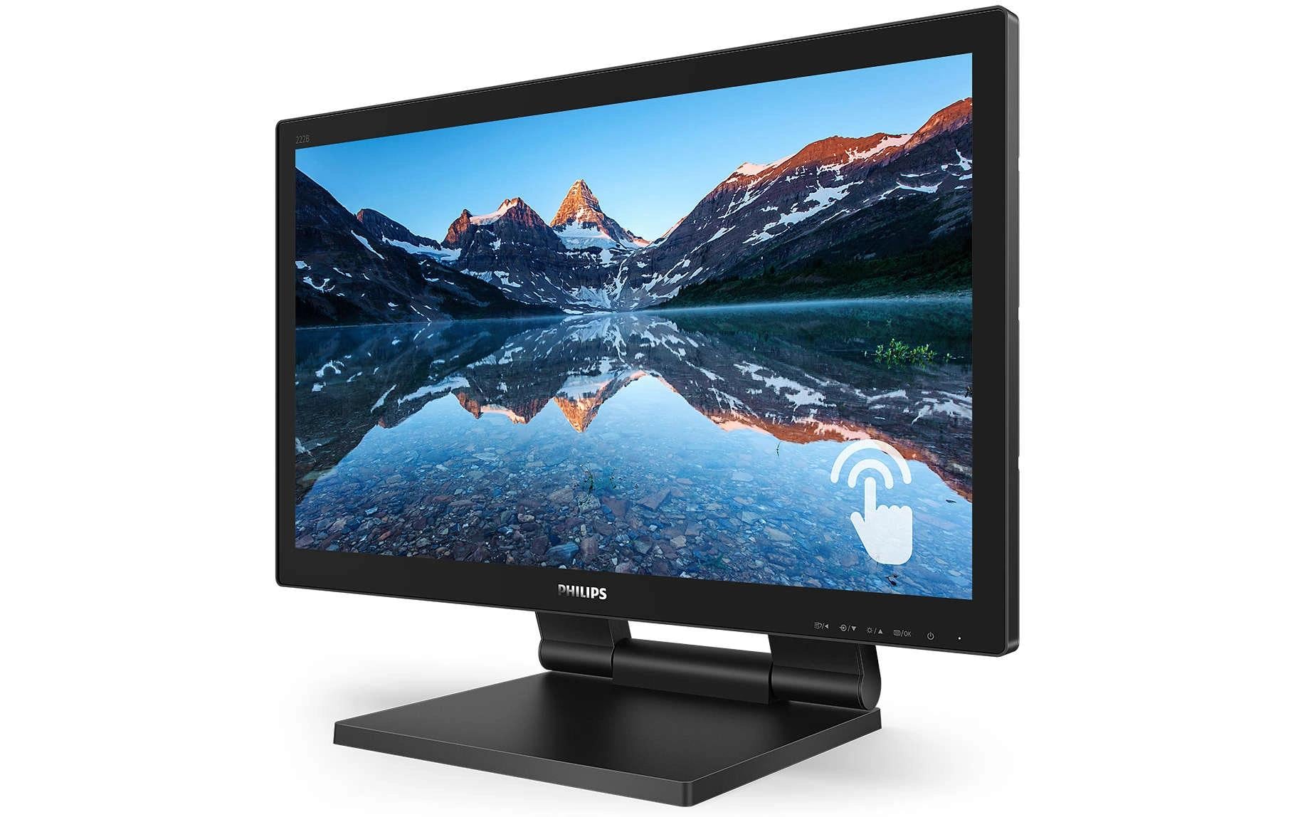 Philips 222B9TA/00 – Monitor, 21,5", 1920 × 1080 (Full HD), VA, Touch, 60 Hz, 250 cd/m², Schwarz