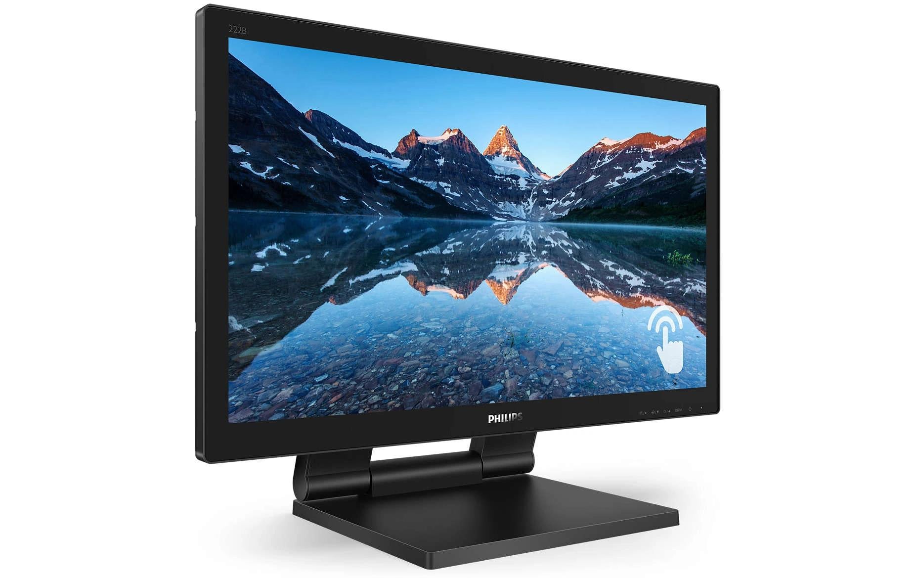 Philips 222B9TA/00 – Monitor, 21,5", 1920 × 1080 (Full HD), VA, Touch, 60 Hz, 250 cd/m², Schwarz