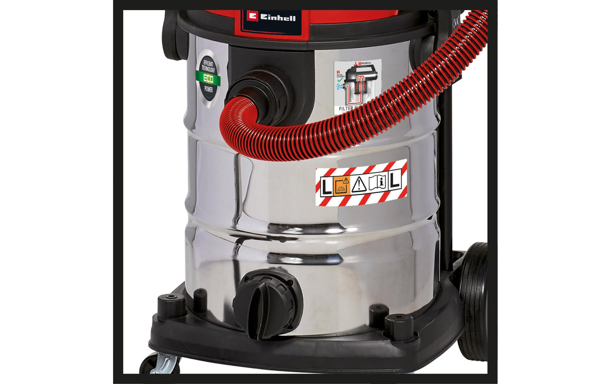 Einhell Nass-/Trockensauger TE-VC 2230 SACL EX CH – 30 l, 1400 W, mit Steckdose
