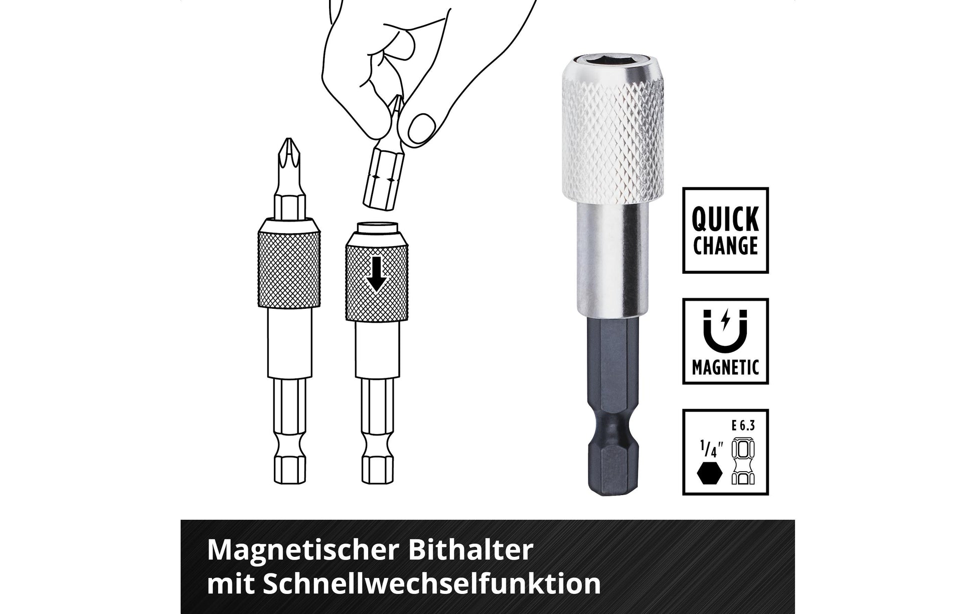 Einhell Bit-Set, Sechskant, L-CASE LS, 40 Stk.