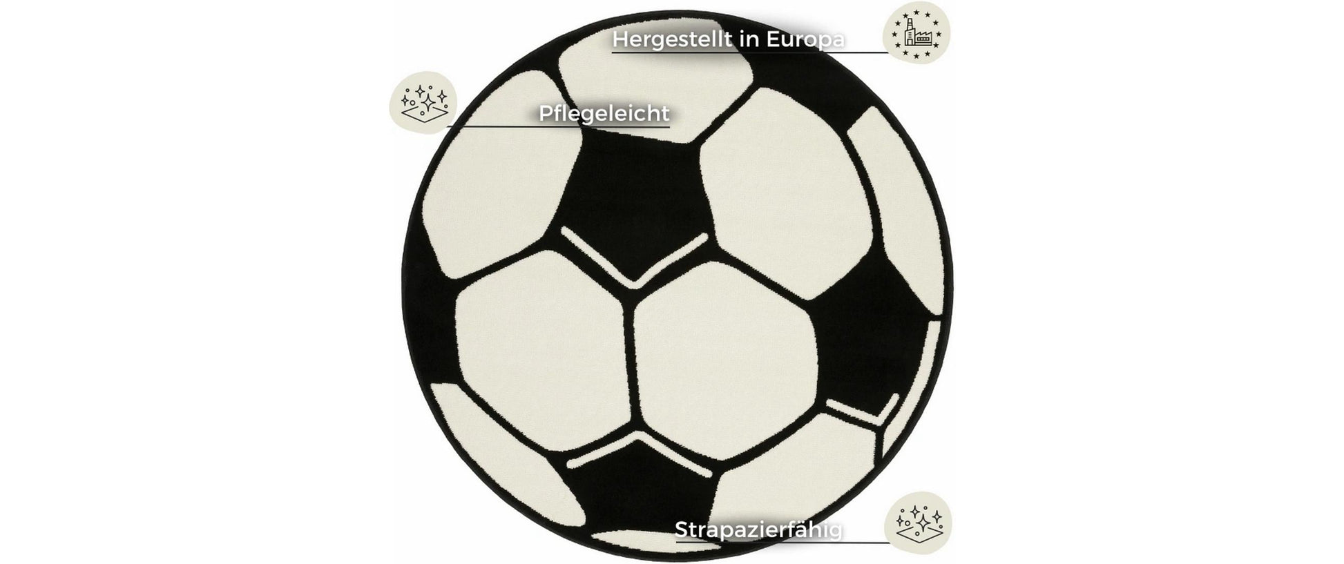 Hanse Home Kinderteppich – Ø 150 cm – Polypropylen, mehrfarbig