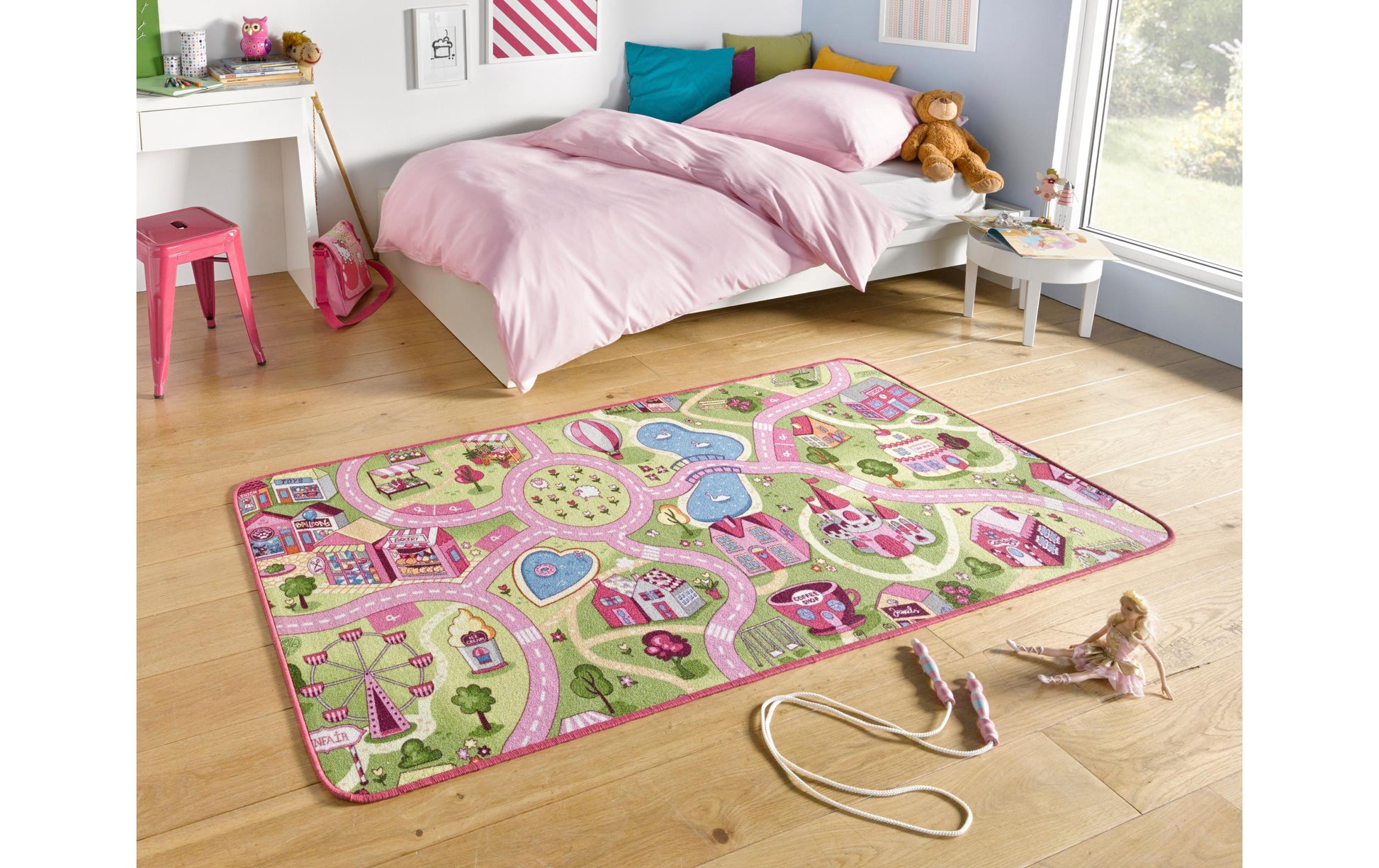 Hanse Home Kinderteppich Sweettown – 140 × 200 cm, Pink, Polypropylen