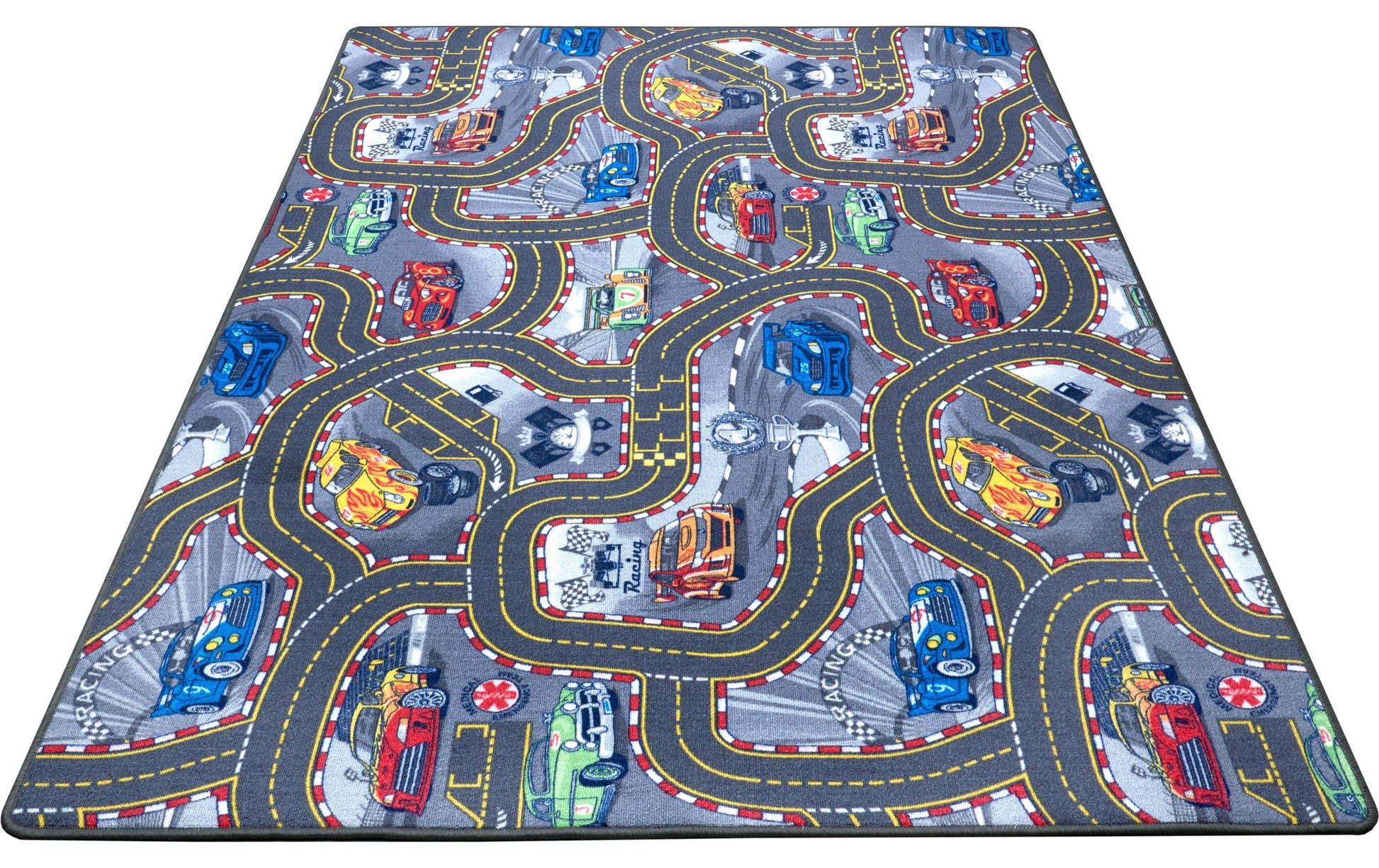 Hanse Home Kinderteppich Race Track – 240 × 160 cm, Grau, Polypropylen