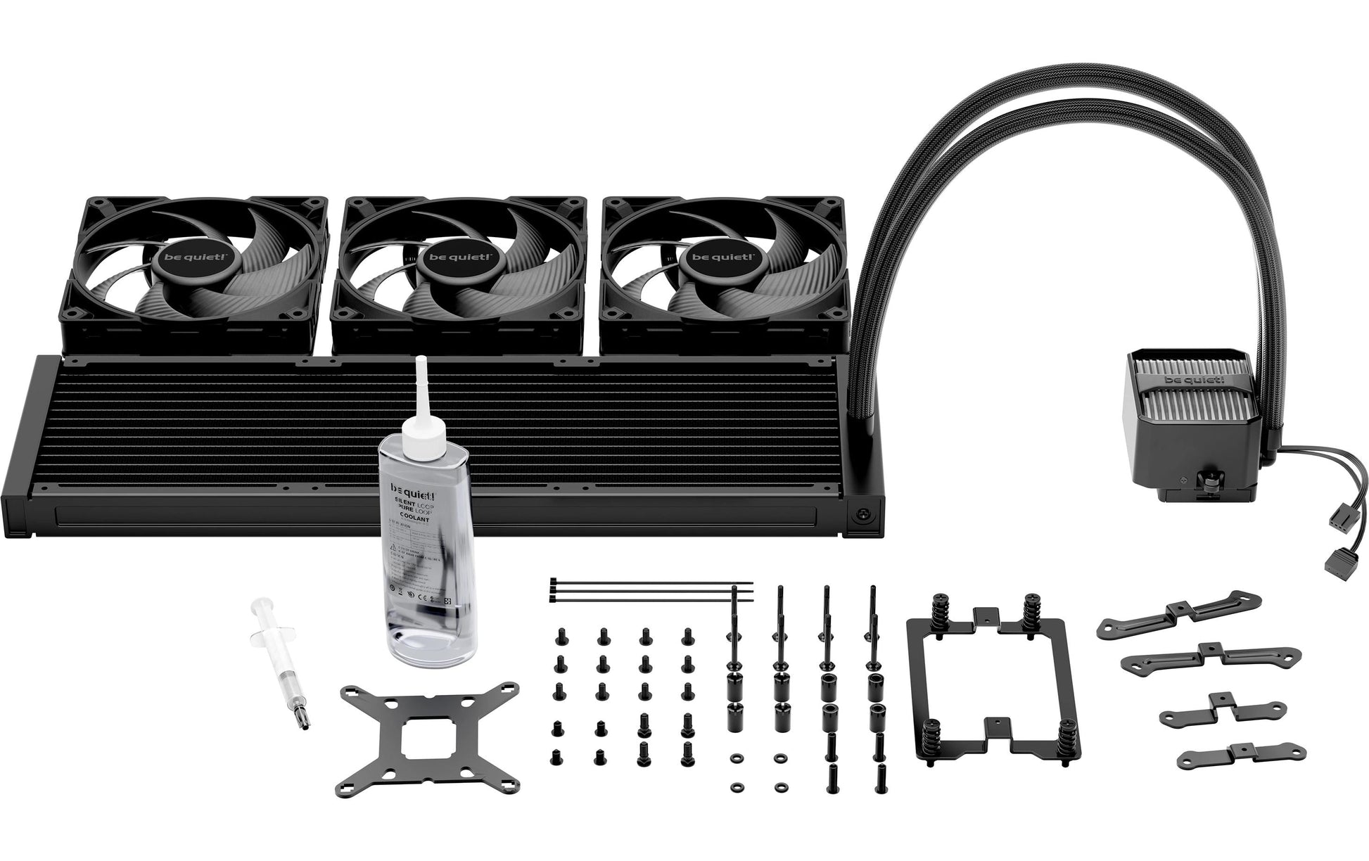 be quiet! be quiet Silent Loop 3 420 mm – All-in-One Flüssigkeitskühler – 3×140 mm, Schwarz, für LGA 1700, AM5, AM4 und andere