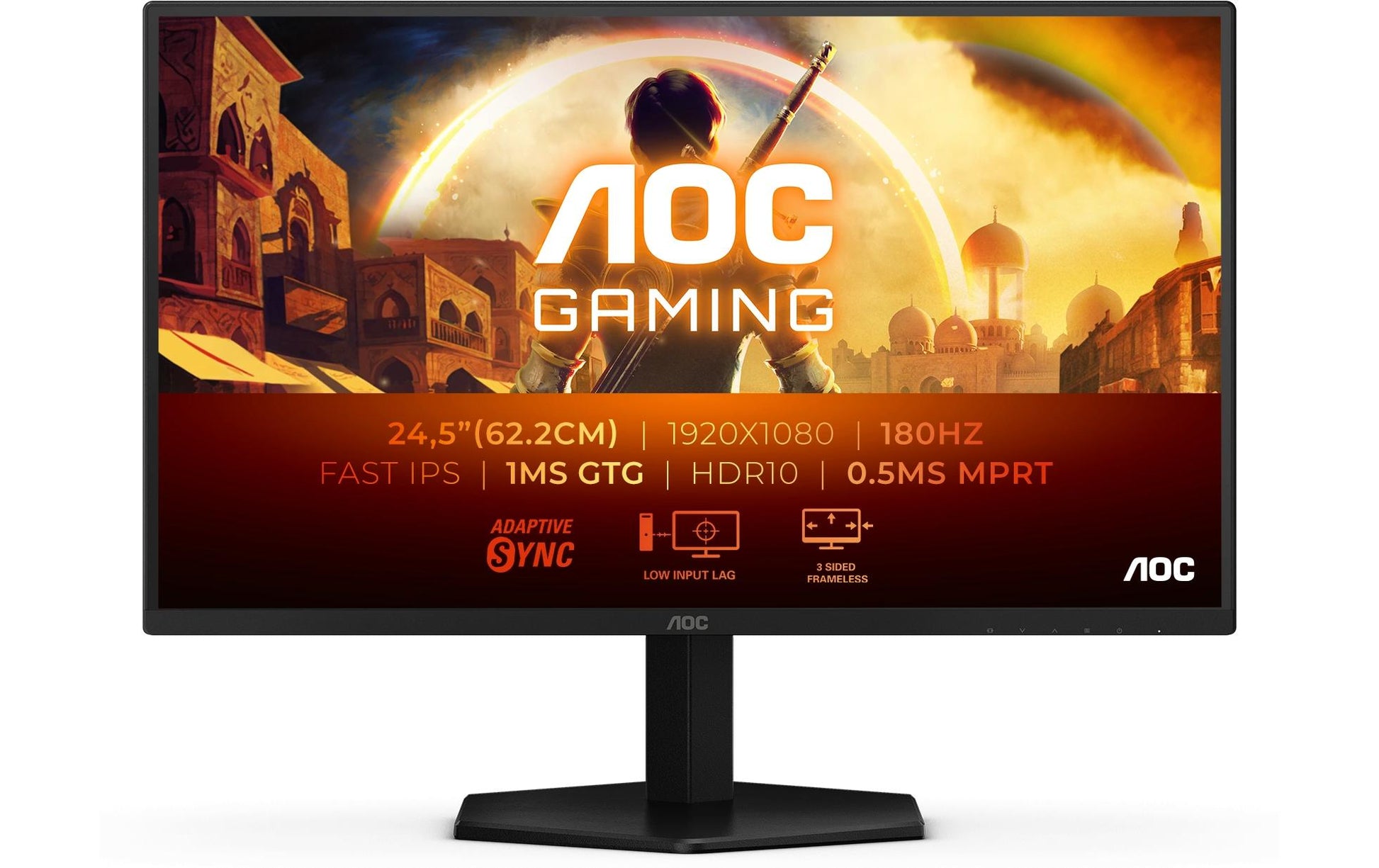 AOC G4 25G42E – 24,5", 1920 × 1080 (Full HD), IPS, 180 Hz, HDR10