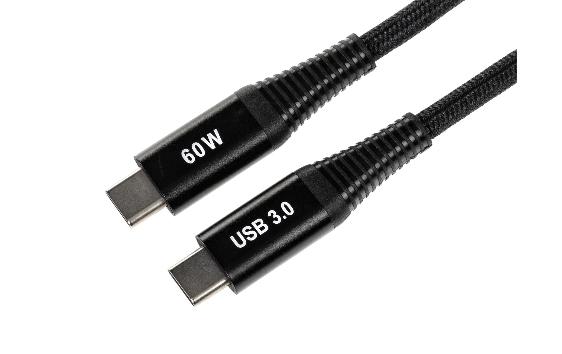 ONIT USB-C auf USB-C Kabel – USB 3.2 Gen 1 (5 Gbit/s) – 0,1 m – PD 60 W – Textilmantel, verstärkt – Schwarz
