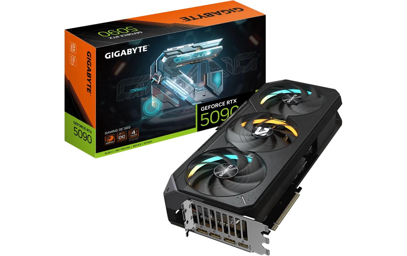 GIGABYTE GeForce RTX 5090 GAMING OC-32G – PCIe Grafikkarte – 32 GB GDDR7, PCIe 5.0, 3×DP/1×HDMI