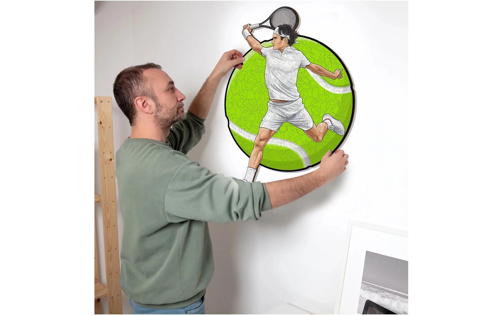 Iconic Puzzles Puzzle Roger Federer – 270 Teile – 30 × 42 cm – ab 10 J. – Holz – mehrfarbig