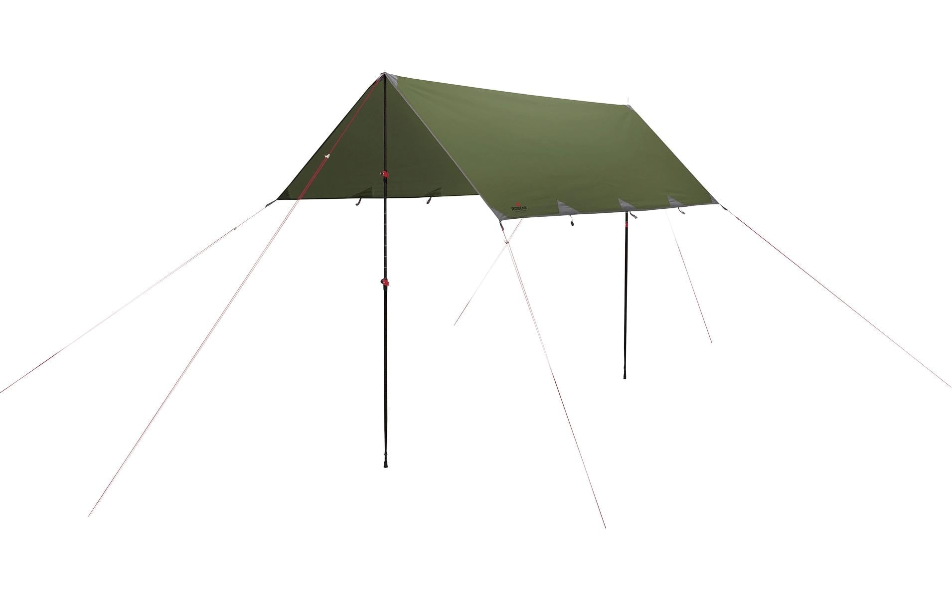 Robens Tarp – wasserabweisend, 4000 mm Wassersäule – 3 × 3 m – grün – recyceltes Polyester (rPET) – Exp