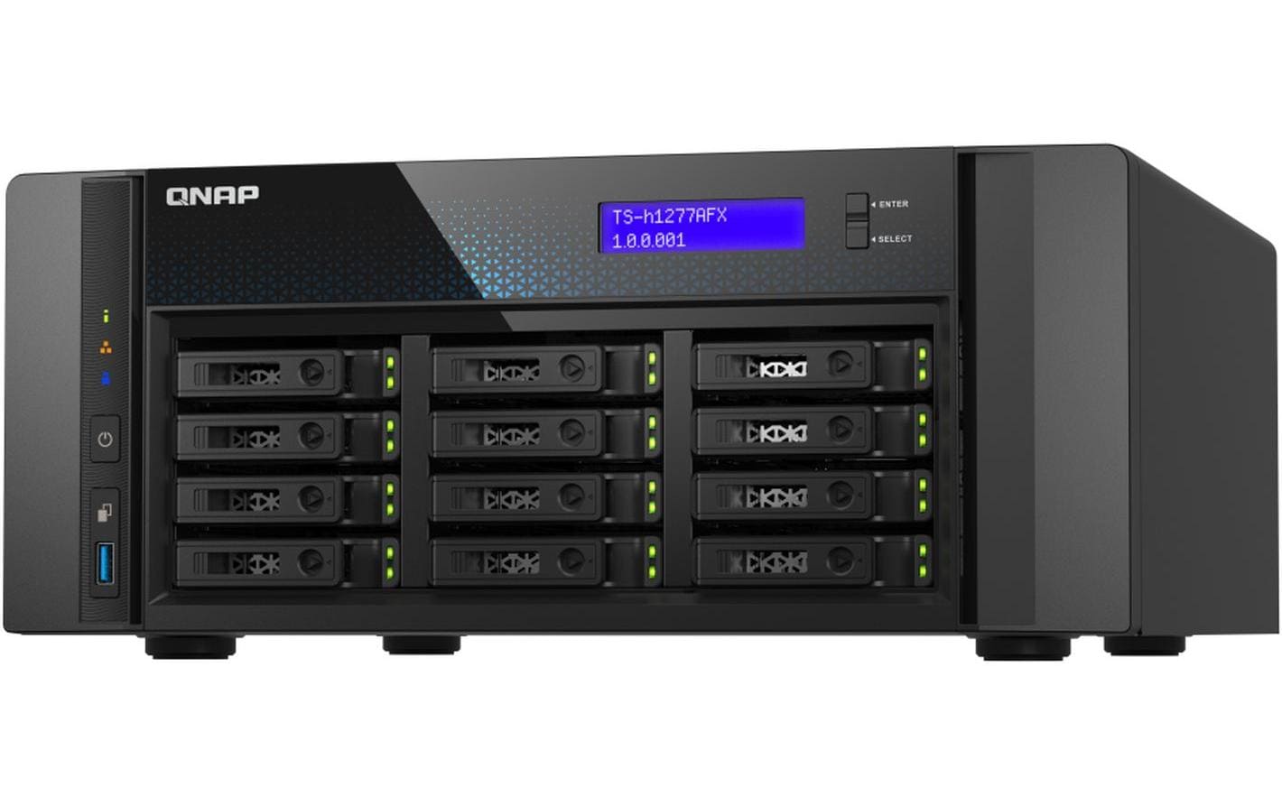 QNAP 12-Bay R7-9000 Speichergerät – 32 GB, SATA, UDIMM DDR5 2,5"