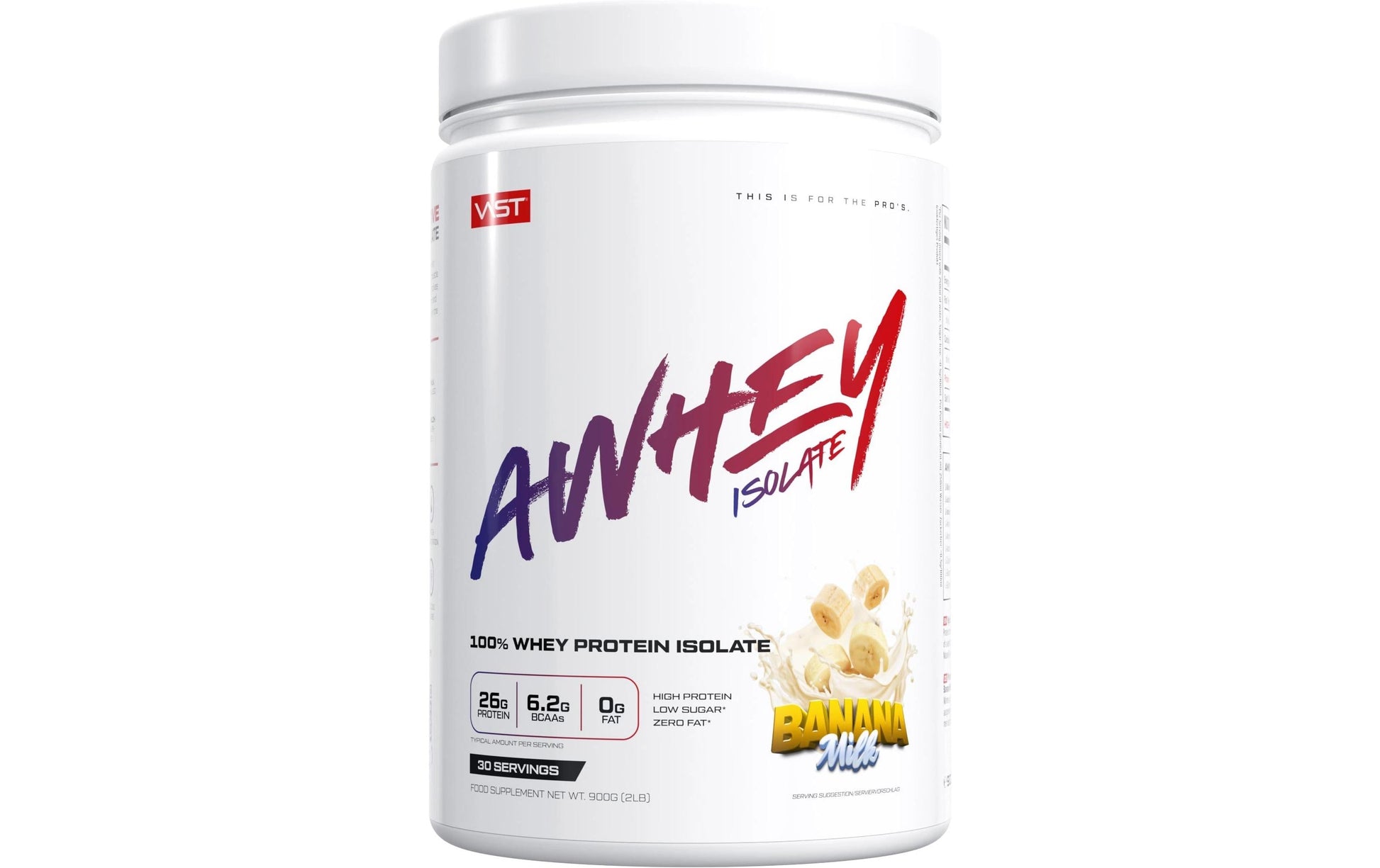 VAST Sports AWhey Isolate Eiweisspulver – Banane – 900 g