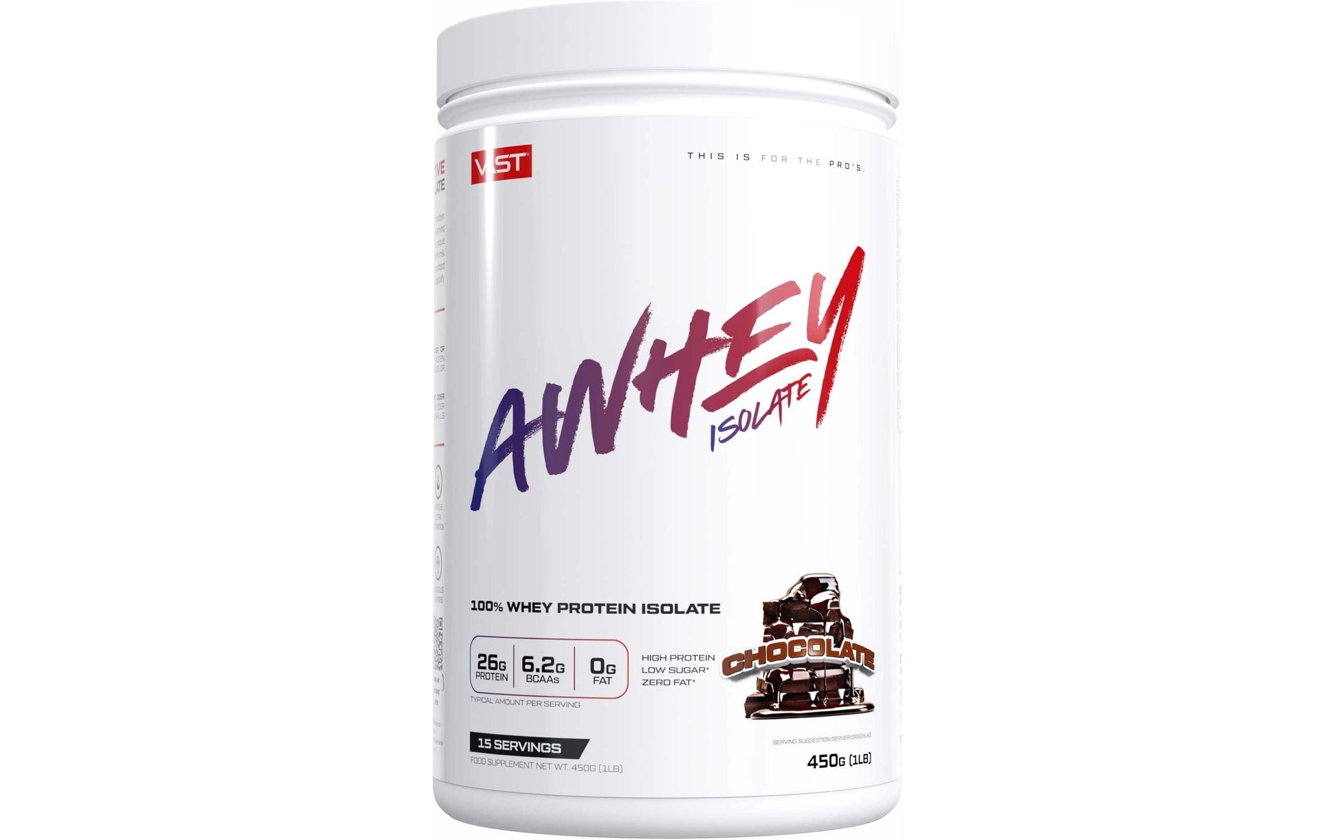 VAST Sports Whey Protein Isolat Schokolade – 450 g