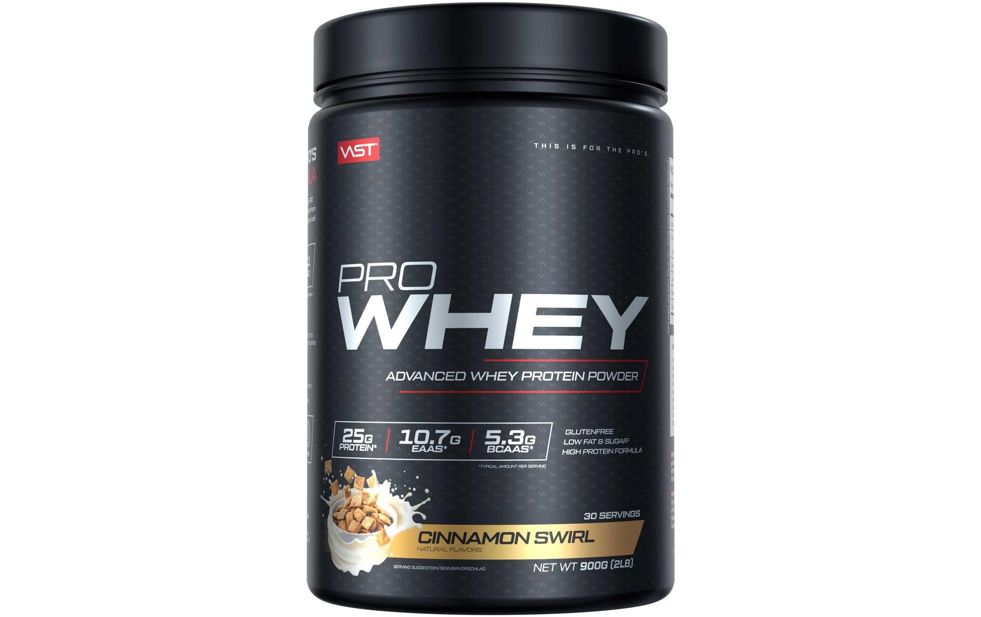 VAST Sports VAST Pro Whey Protein Zimt – glutenfrei – 900 g