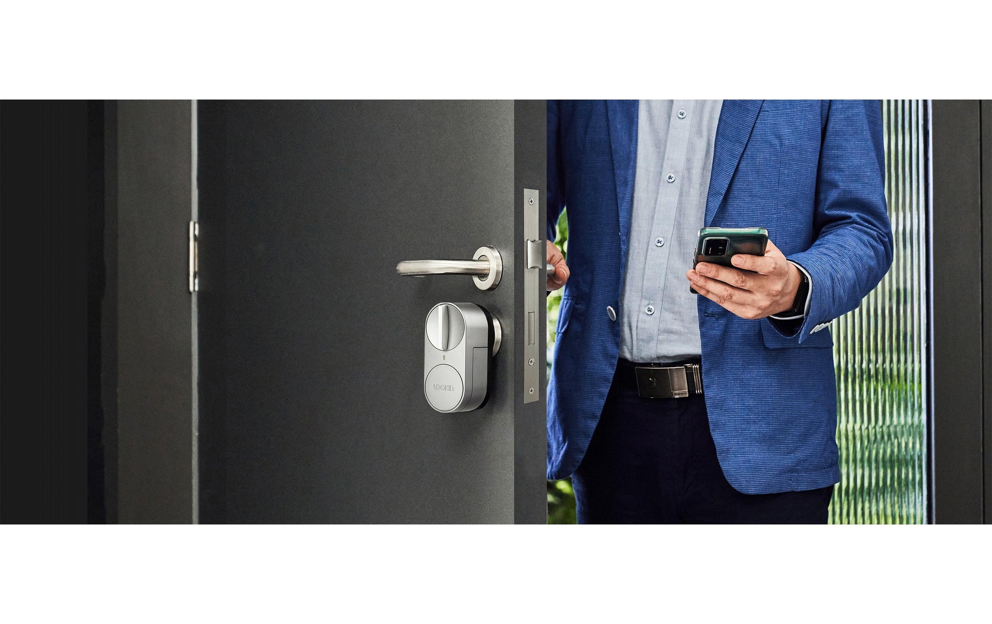 LOCKIN Smart Lock G30 – für Türe, 60 × 56 × 130 mm, grau