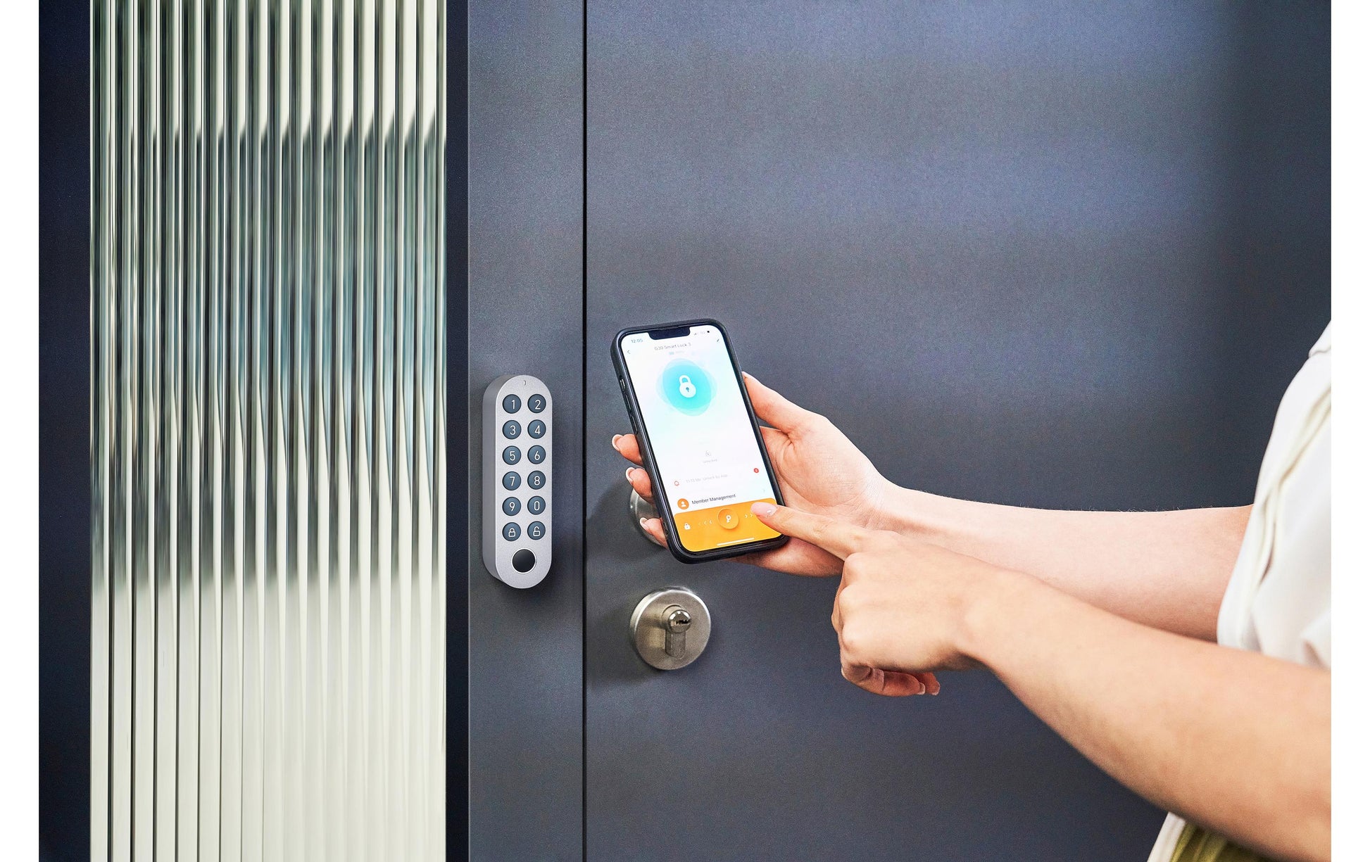 Lockin Smart Lock G30 – 60 × 56 × 130 mm, grau, batteriebetrieben