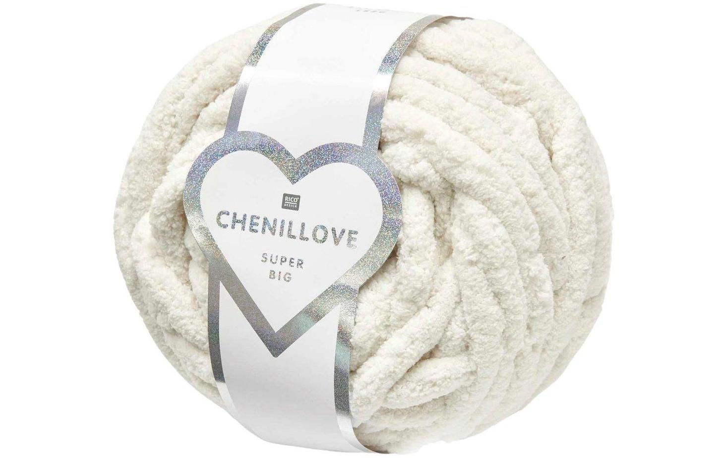 Rico Design Chenillove Super Big Wolle Creme – 300 g, 36 m, Nadel 25 mm, 100% Polyester