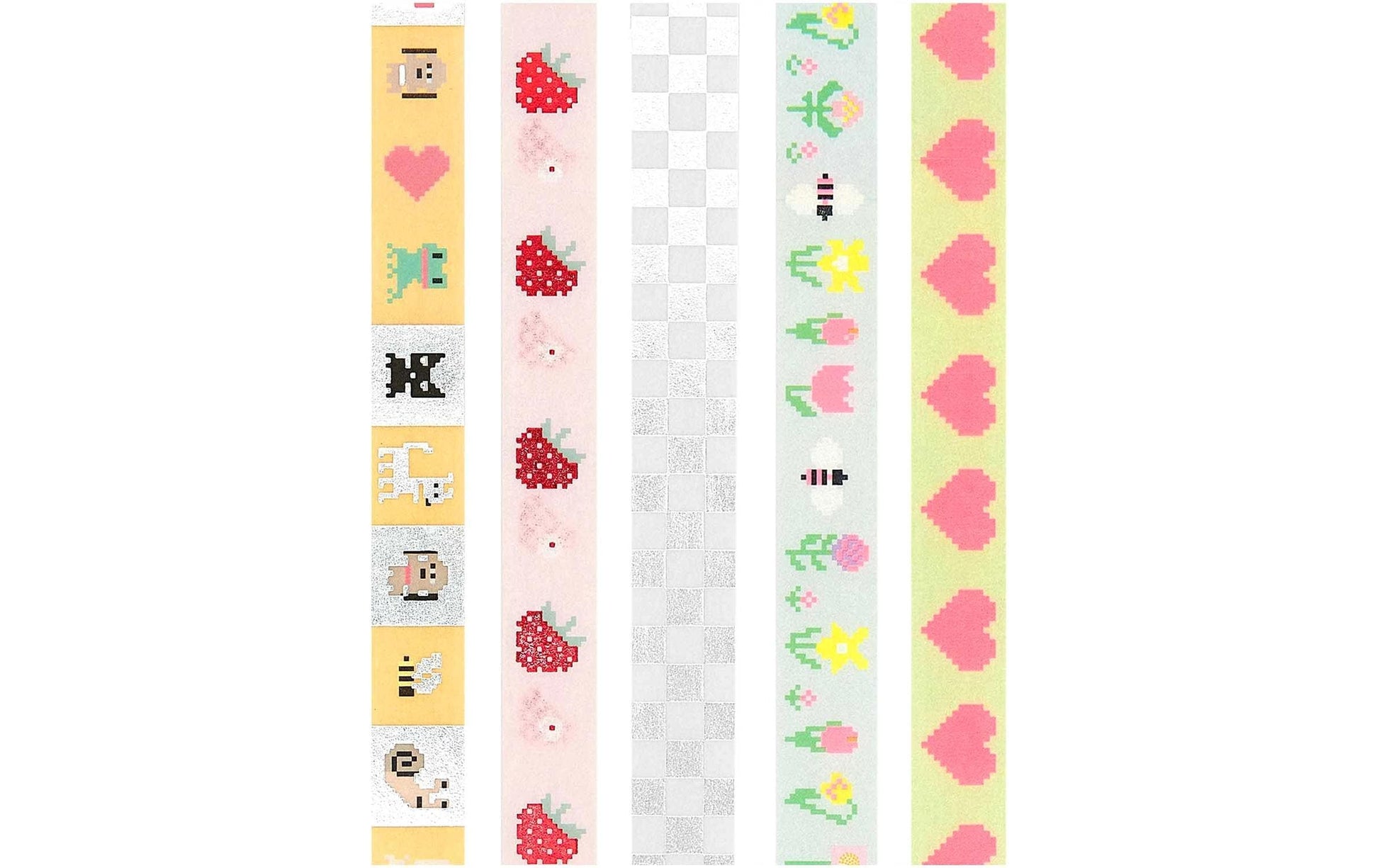 Rico Design Washi Tape – 15 mm × 10 m, mehrfarbig, Papier, wiederablösbar, 5 Rollen
