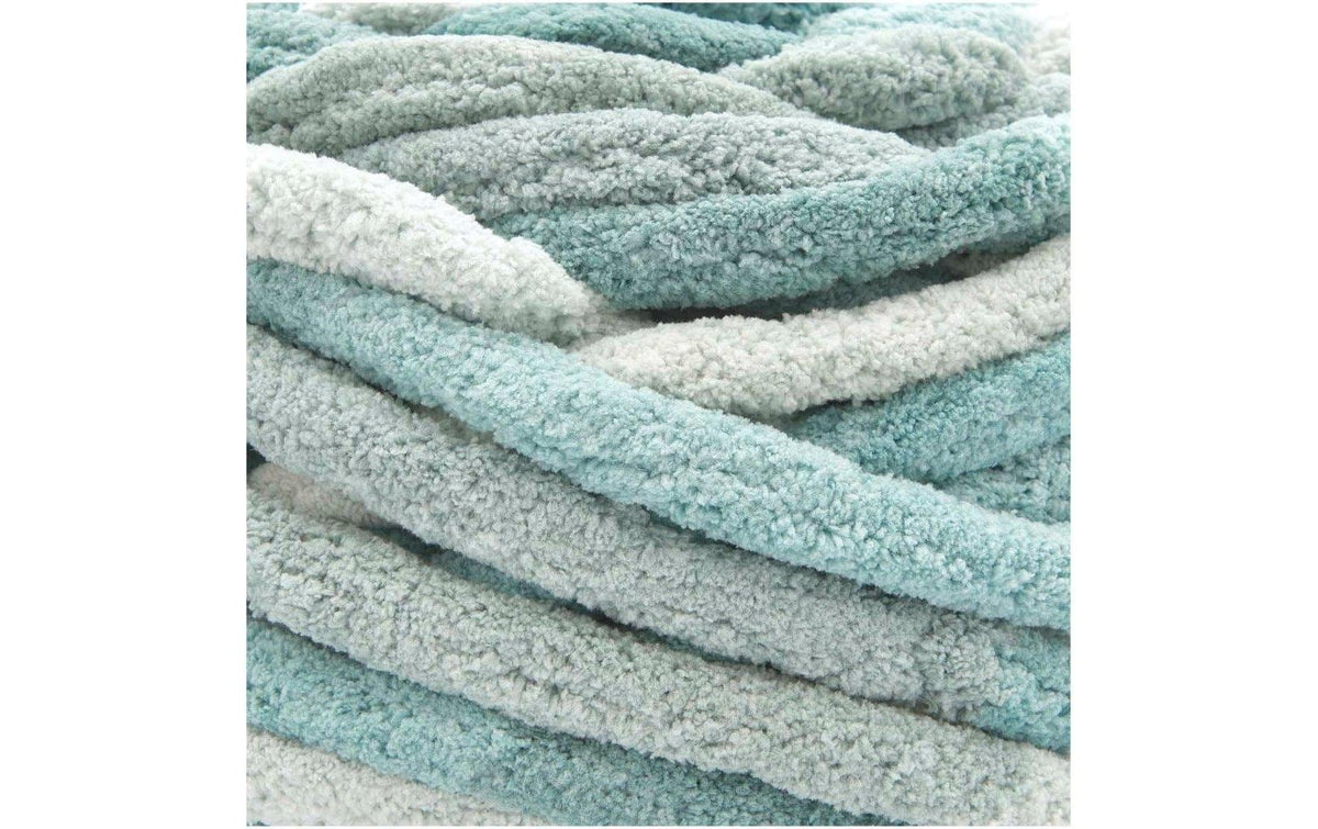 Rico Design Chenillove Super Big Print Wolle Aqua – Extra dick, 300 g, 36 m, Nadelstärke 25 mm, 100% Polyester