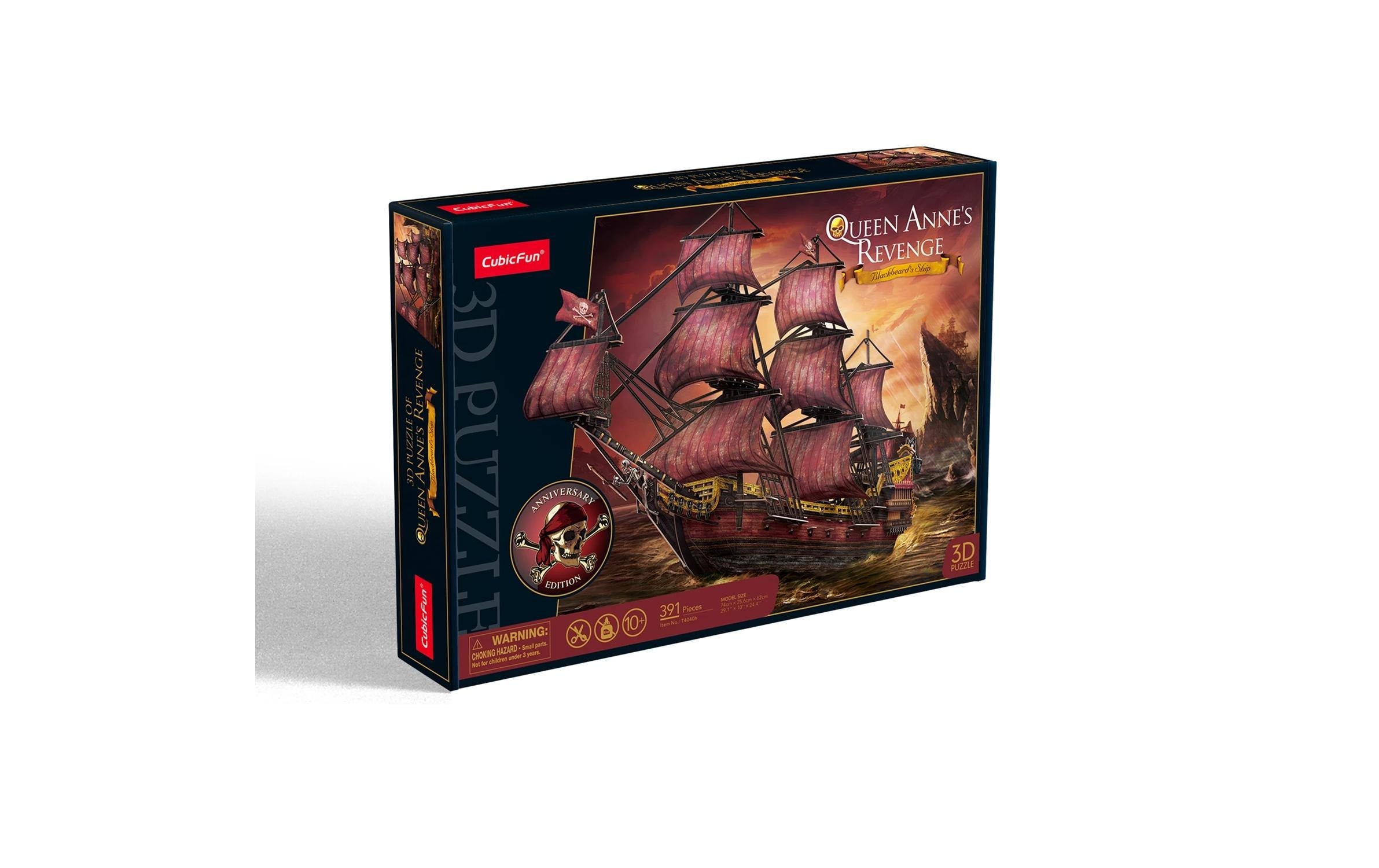 Cubicfun 3D Puzzle Queen Annes Revenge – 391 Teile – 44,6 × 6 cm – ab 10 Jahren