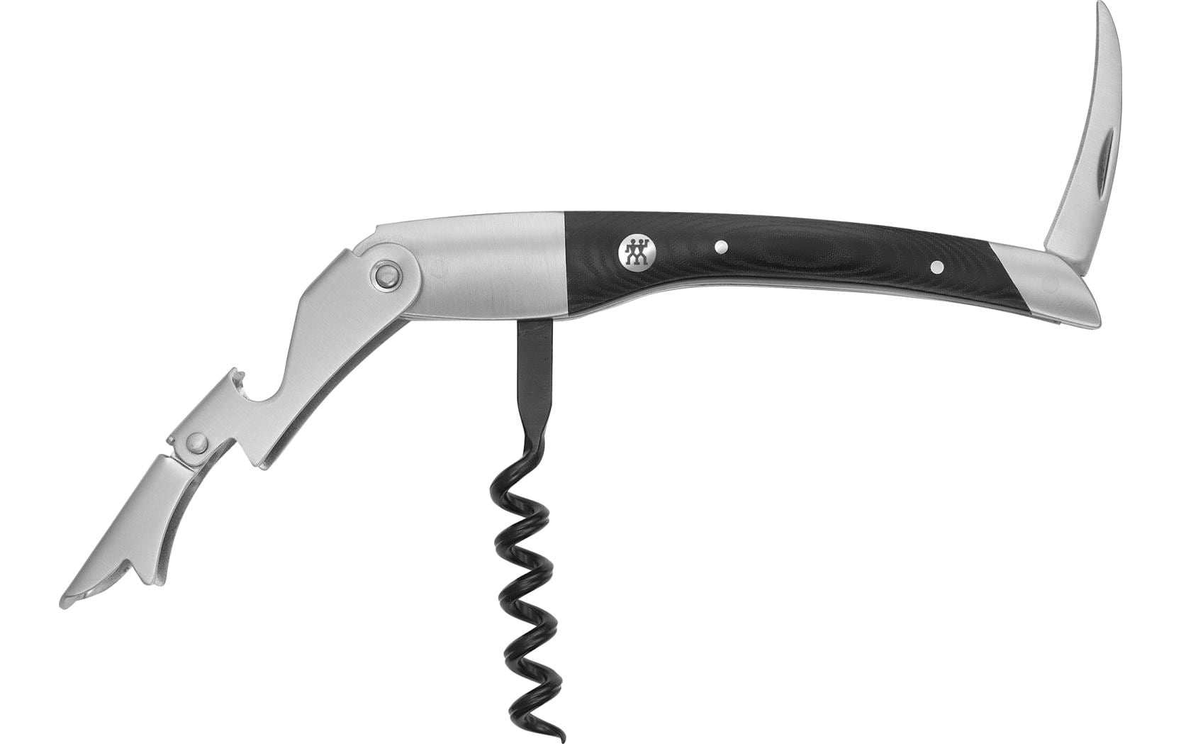 ZWILLING Kellnermesser Classic – 12,1 × 2,6 cm, Edelstahl, matt, Schwarz