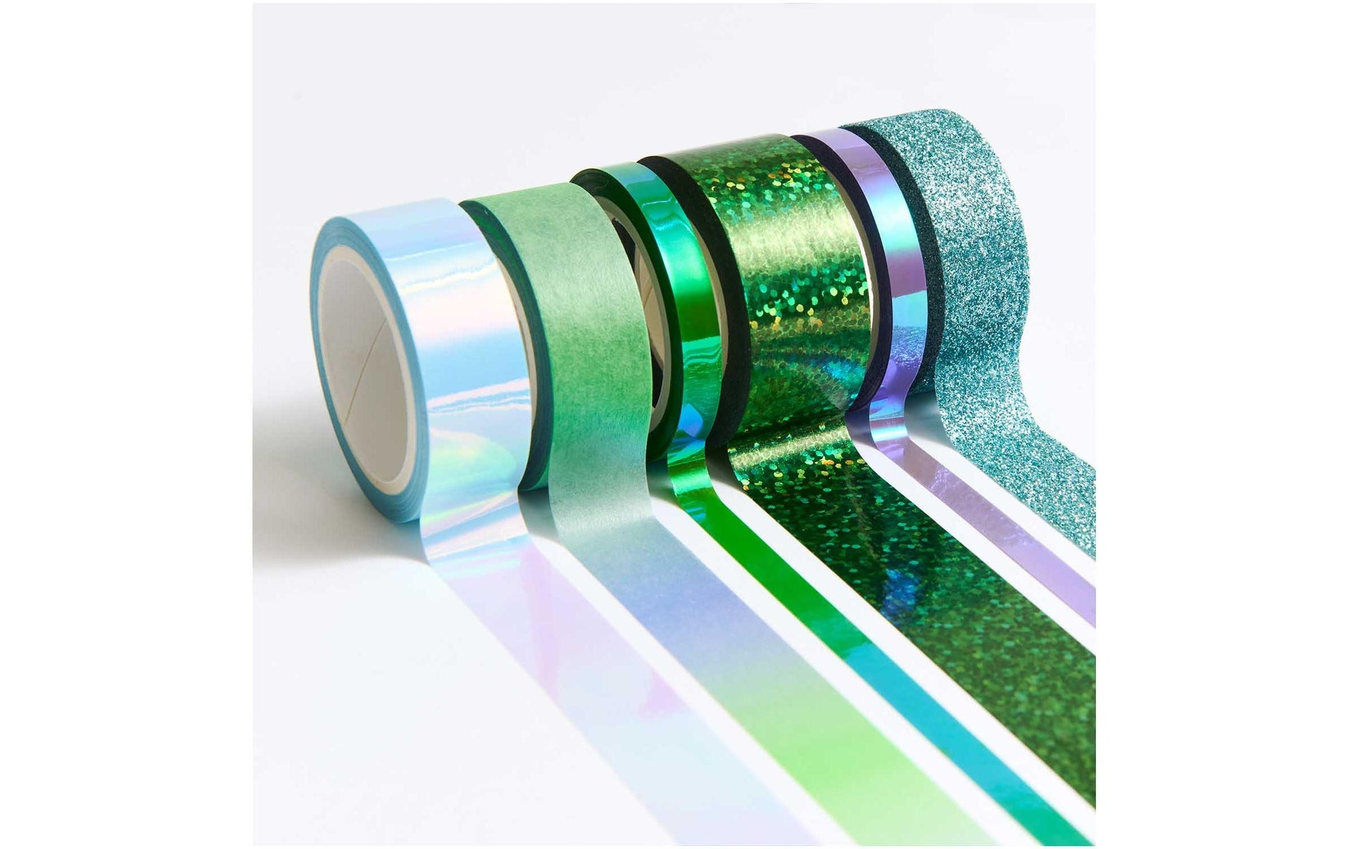 Rico Design Washi Tape Set – mehrfarbig, holografisch – 6 Rollen, Papier