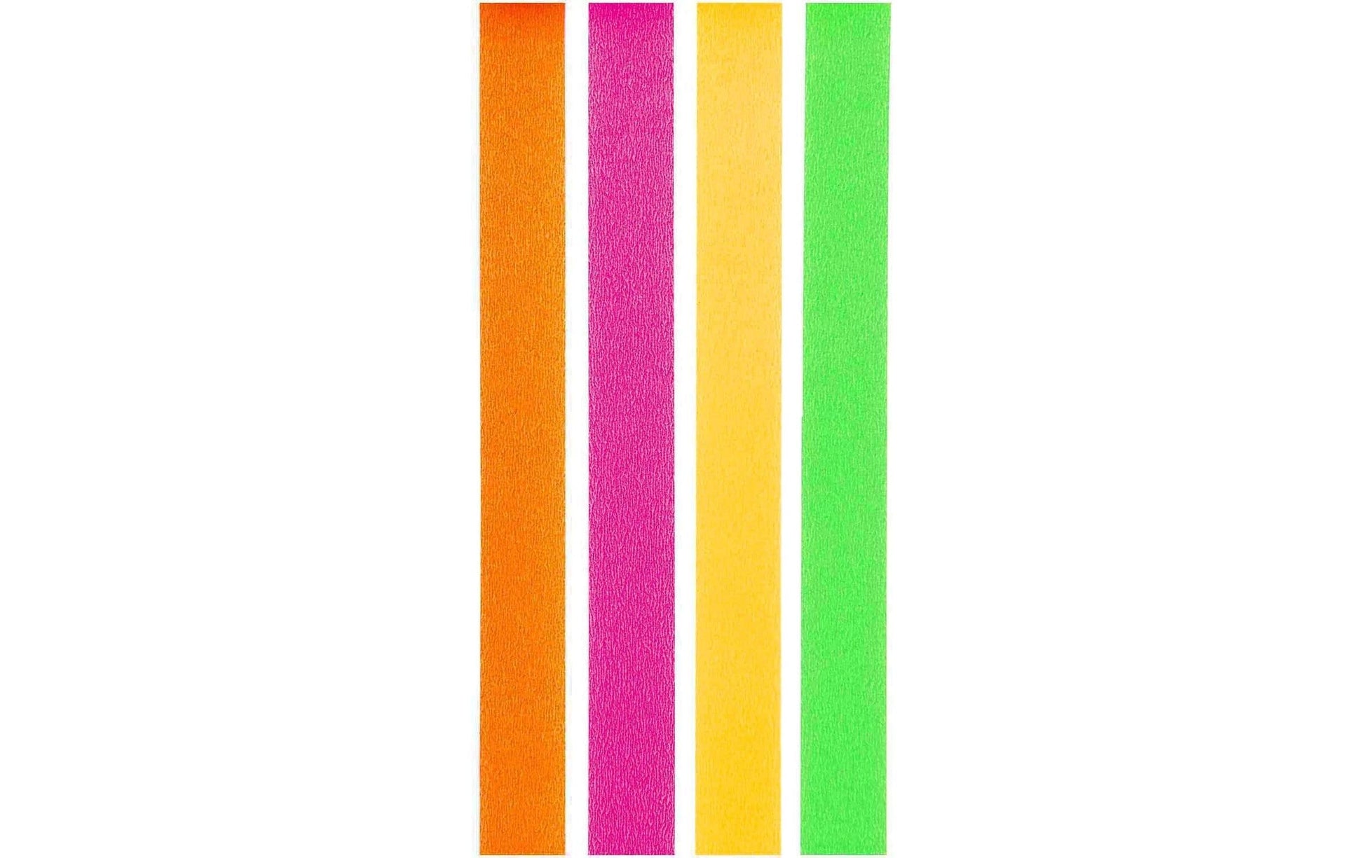 Rico Design Neon Washi Tape Set – 15 mm × 10 m, mehrfarbig, Papier, wiederablösbar, 4 Rollen